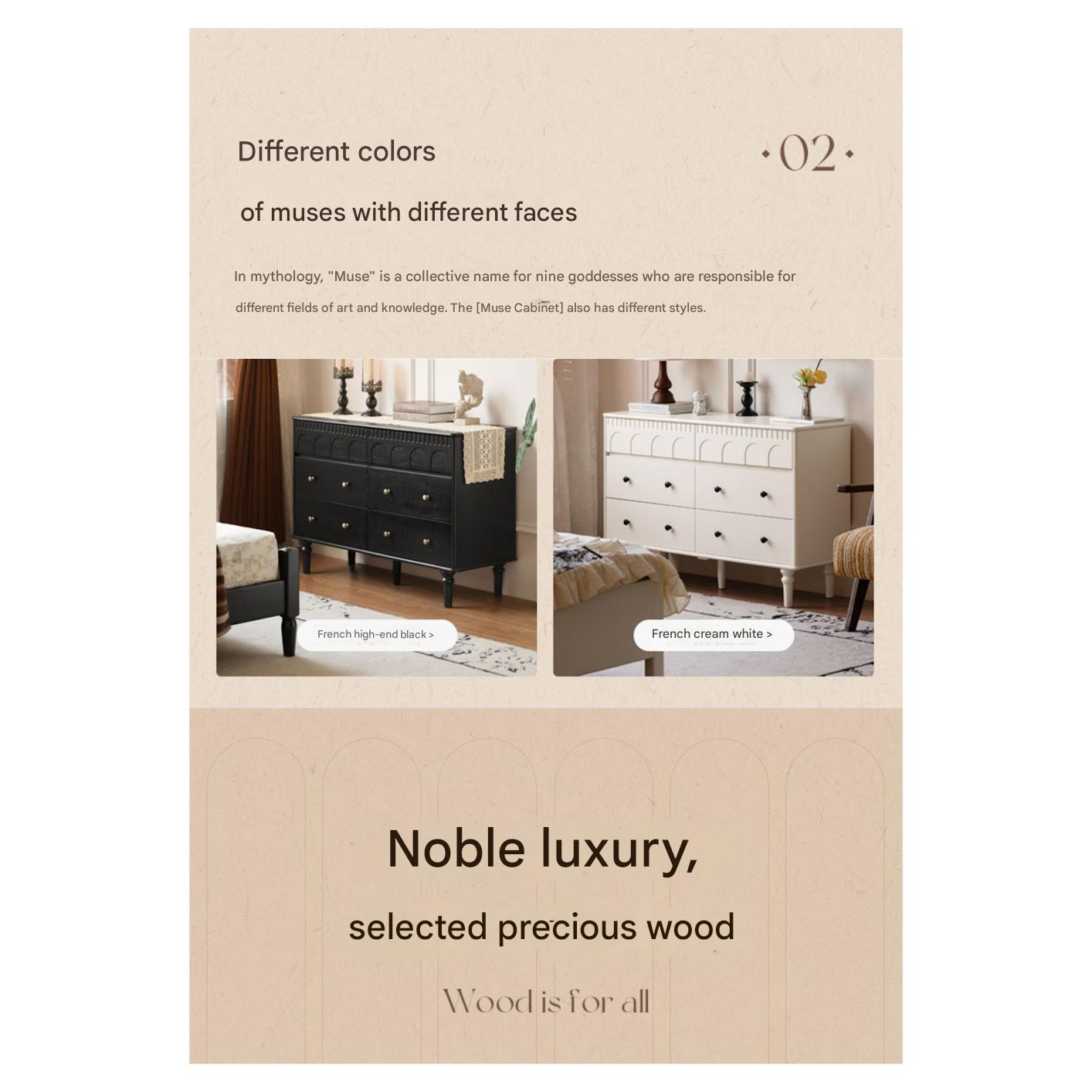 Black Walnut, Solid Rubberwood Chest of Drawers.