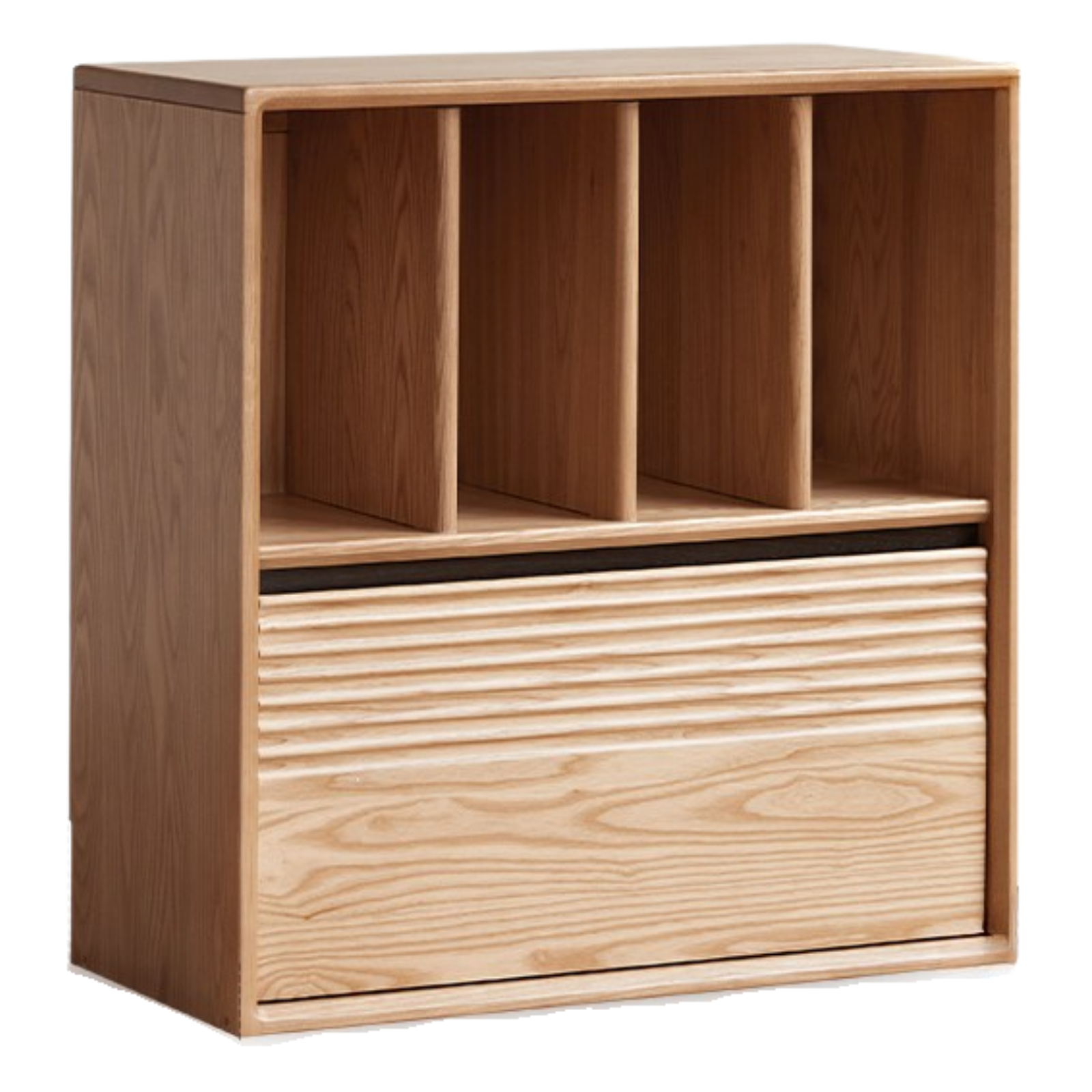 Ash, White Ash, Oak Solid Wood Combination Module Bookcase))