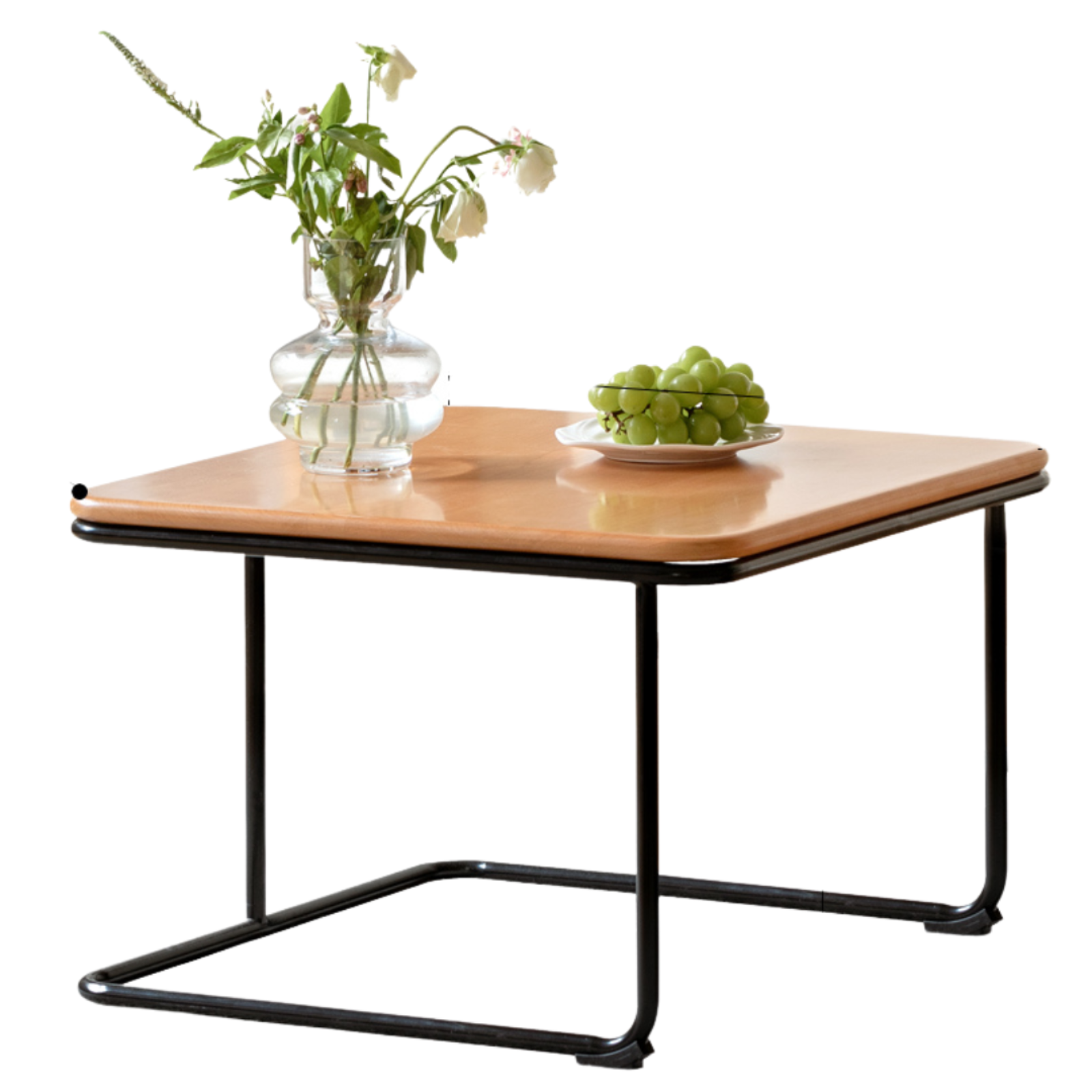 Cherry Solid Wood Combination Coffee Table Mid-Century Style