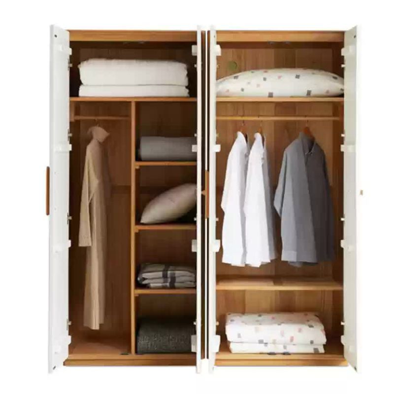 Poplar Solid Wood Modern Nordic Wardrobe