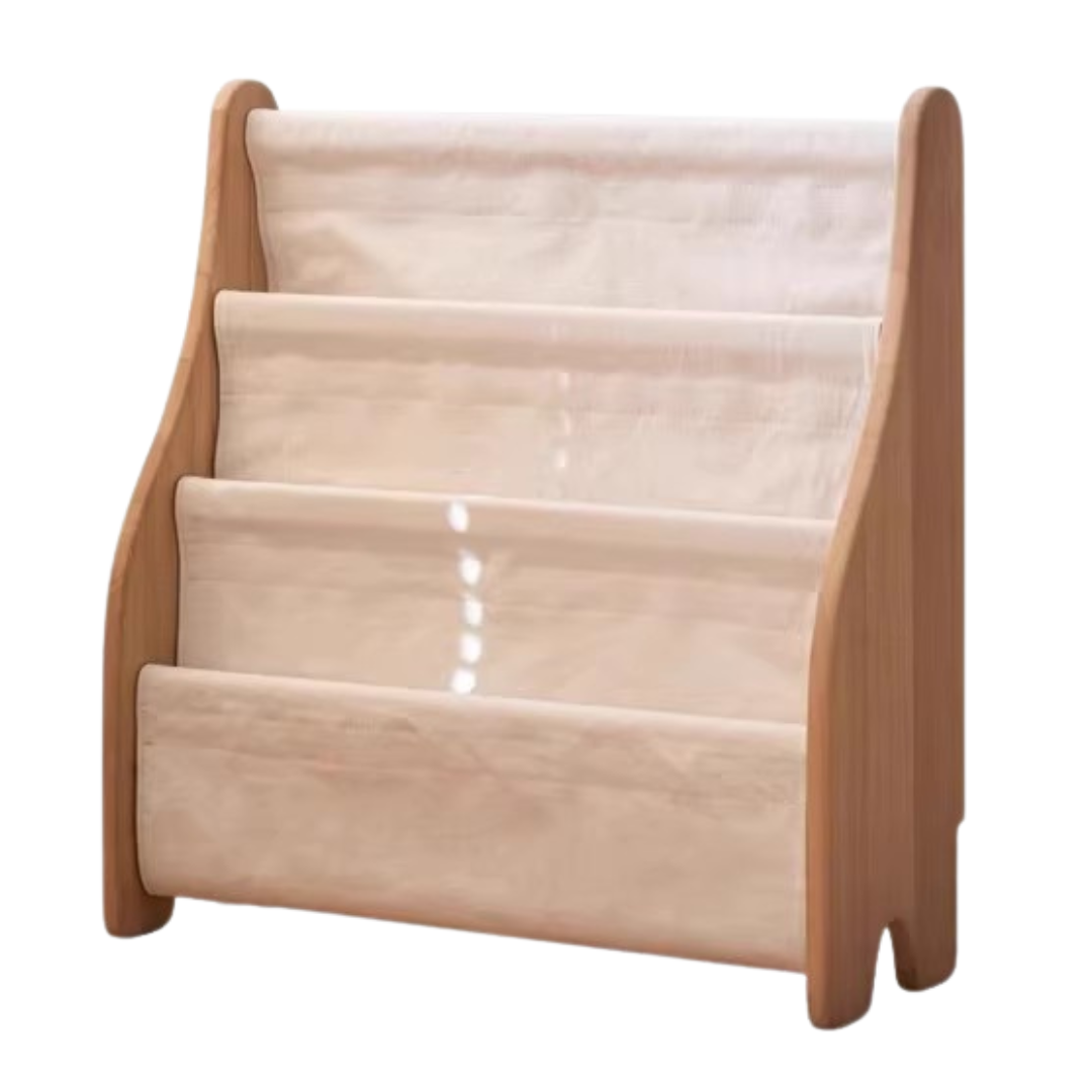 Poplar Solid Wood Kids Book, Toy Combination Storage Rack
