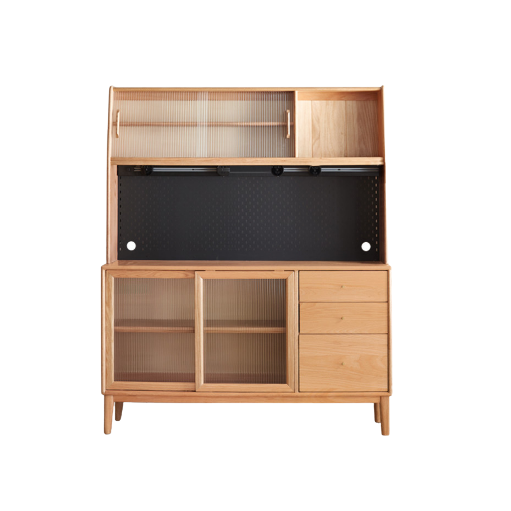Solid Rubberwood, Oak Solid Wood, Beech Solid Wood Buffet Cabinet, Sideboard