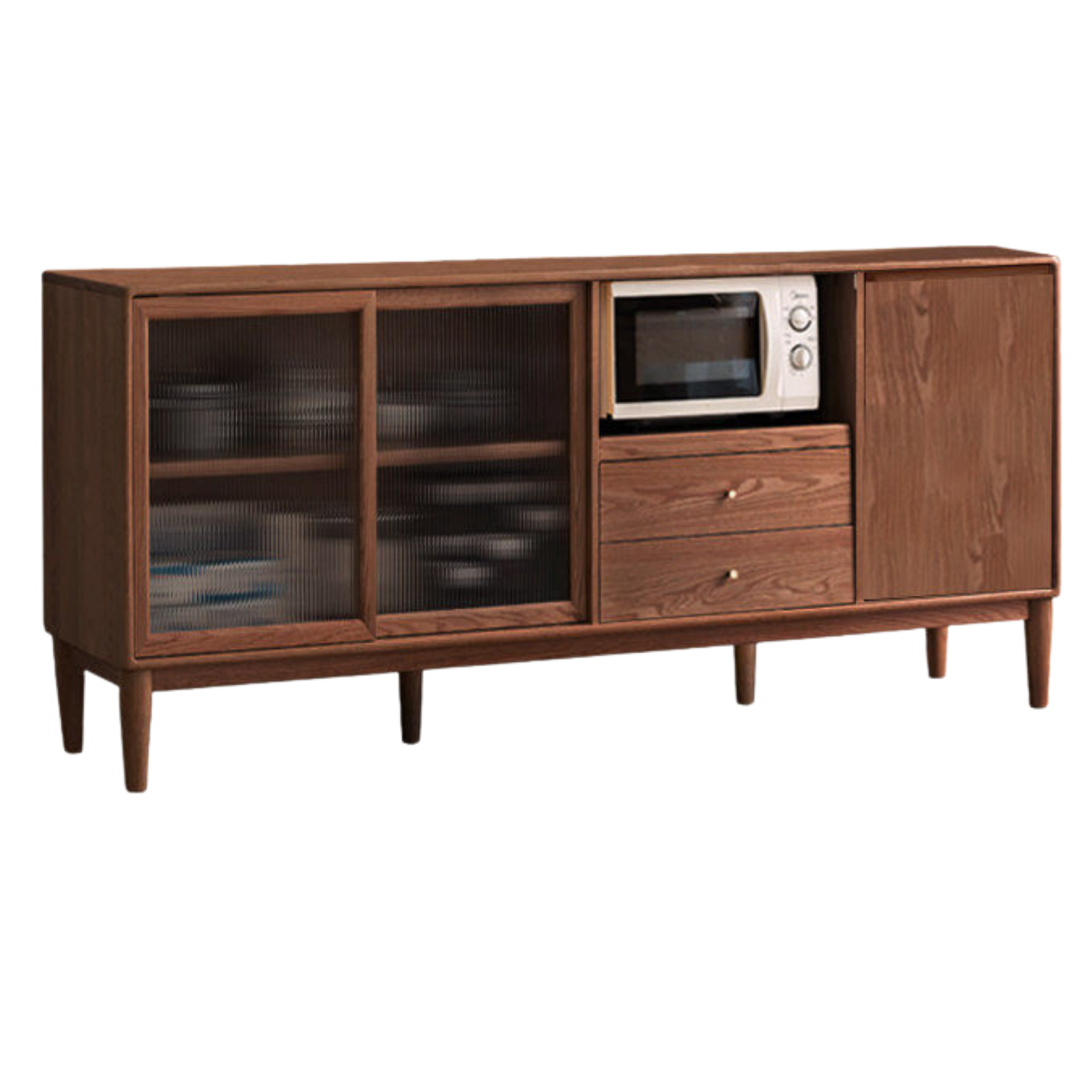 Ash Solid Wood Sideboard High Wine Cabinet Buffet