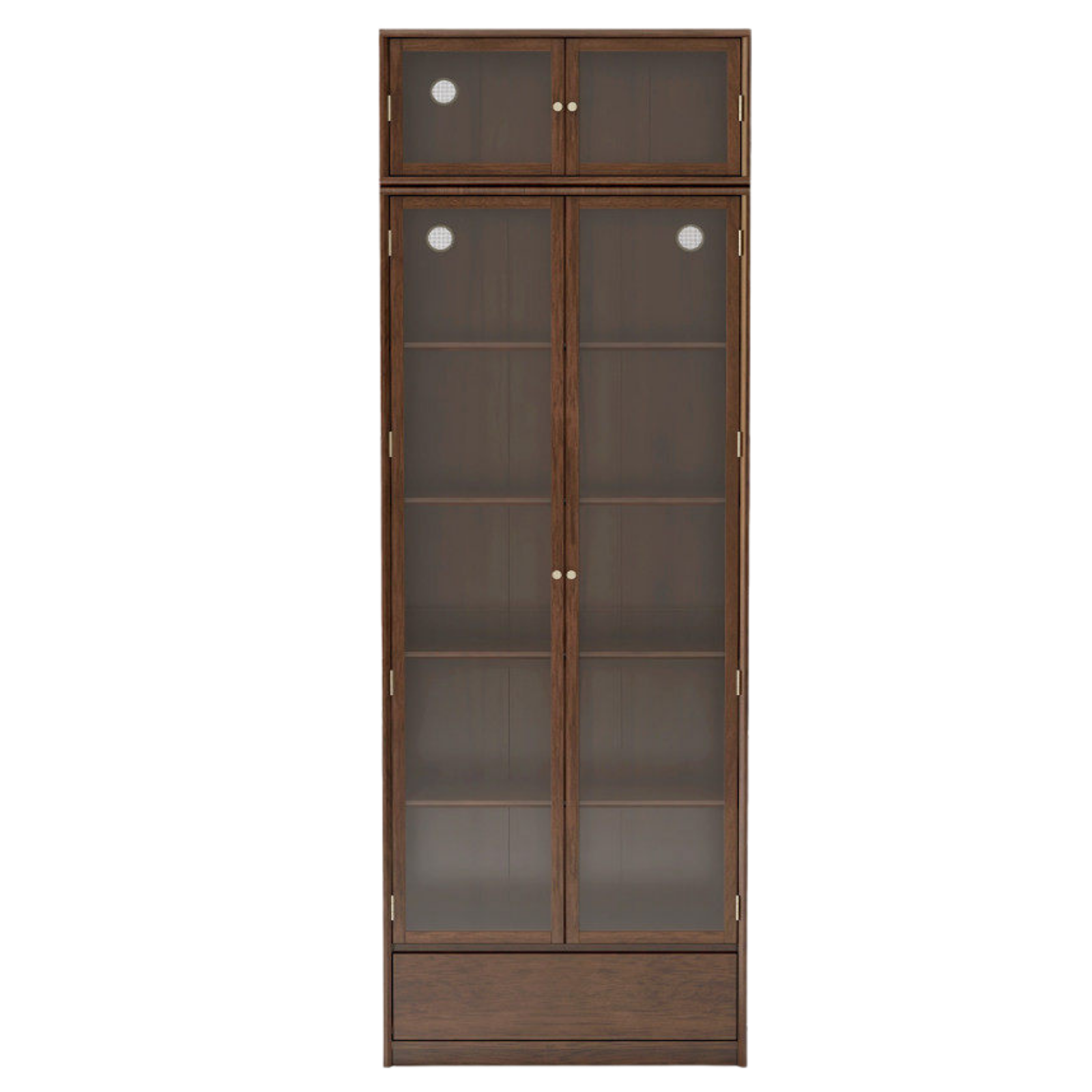 Black Walnut, Golden Sandalwood Solid Wood Bookshelf
