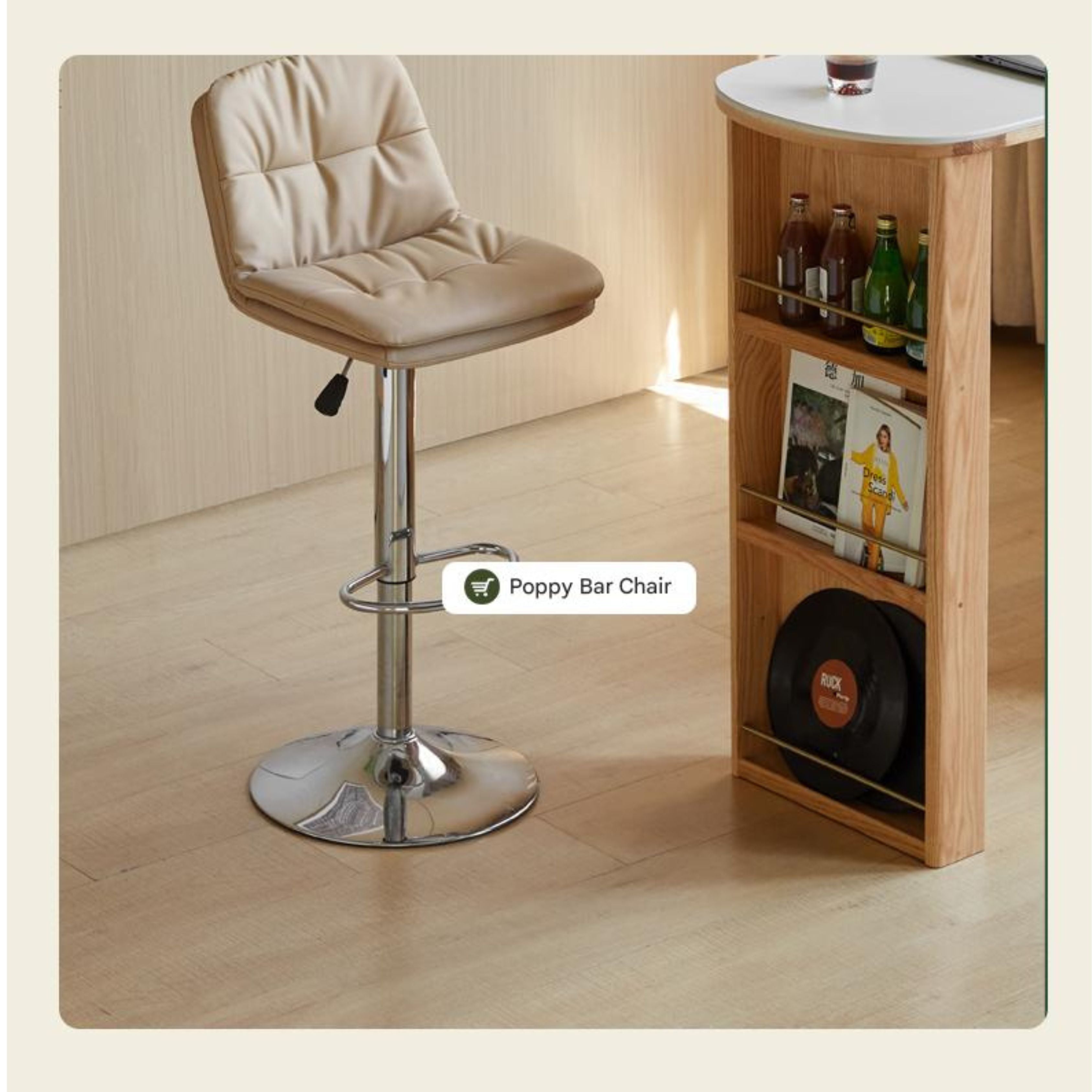 Cherry Solid Wood Telescopic Bar Table