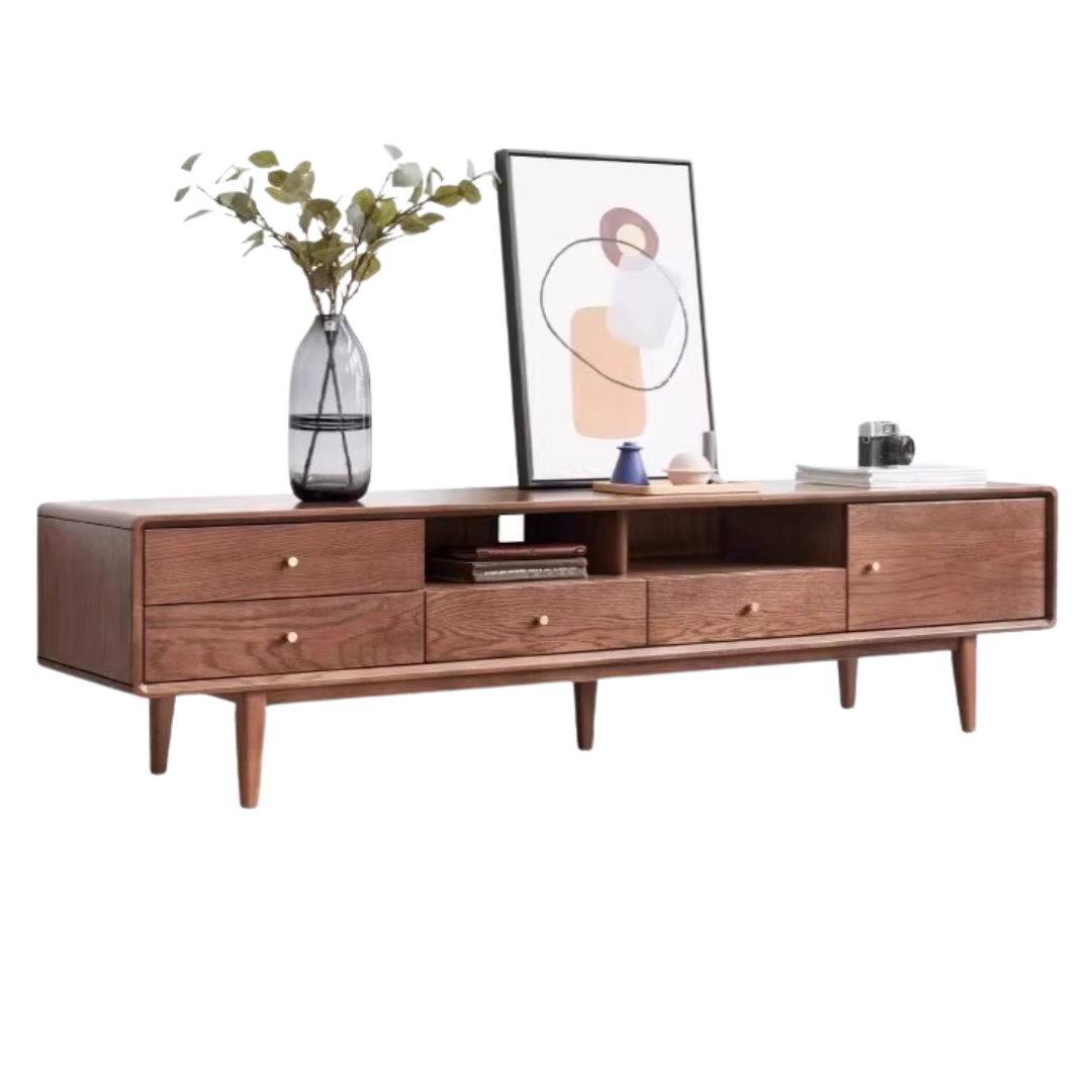 Oak Solid Wood TV Stand.