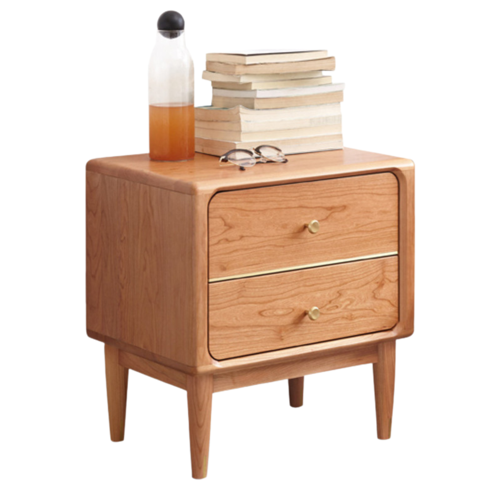 Cherry Solid Wood Retro Nightstand