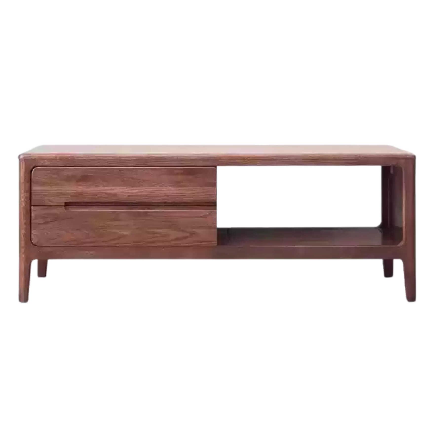 Oak, Solid Rubberwood Coffee Table Three Drawers