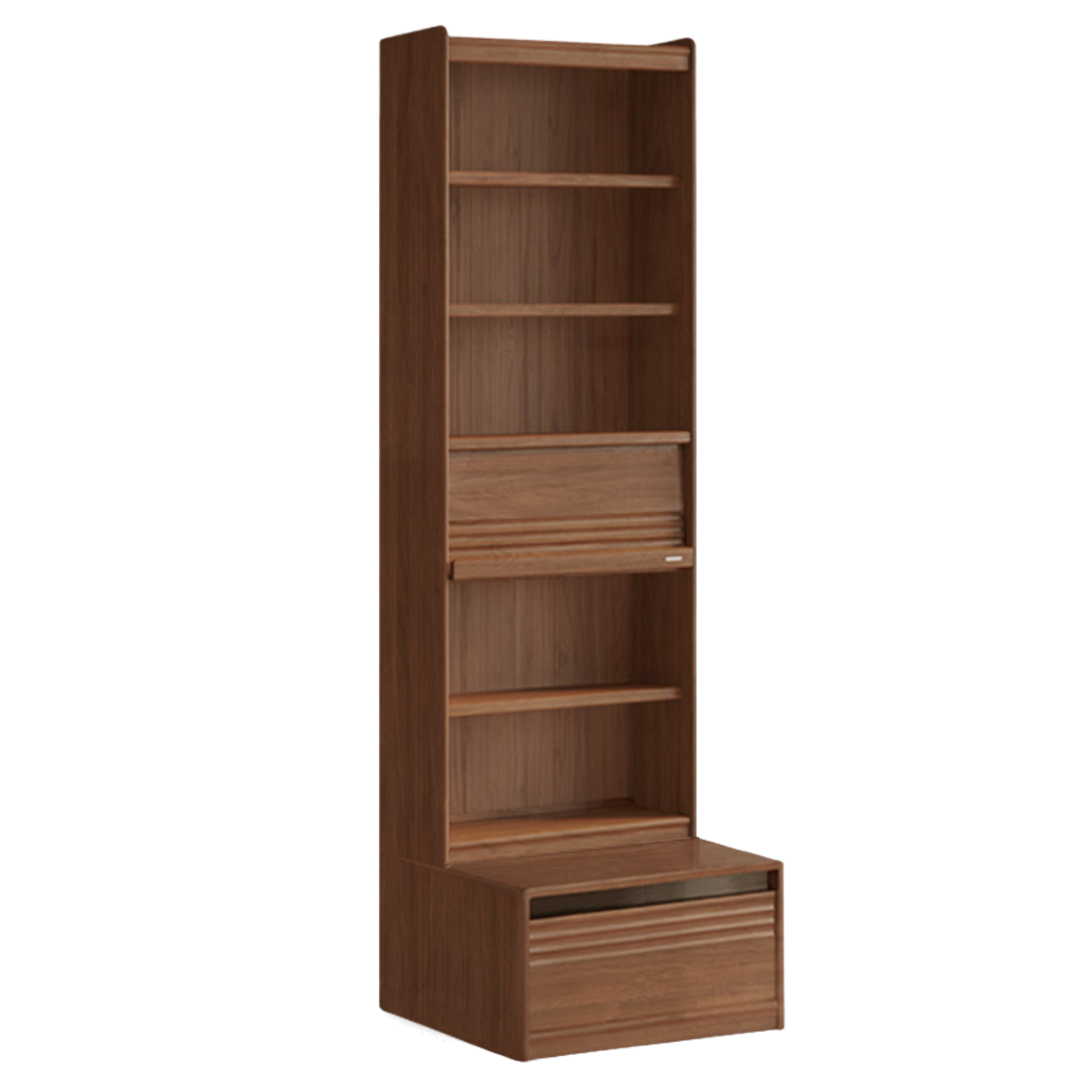 Black Walnut, Sandalwood, Oak, Ash Solid Wood Combination Bookcase with Floor Display and Luxury Storage