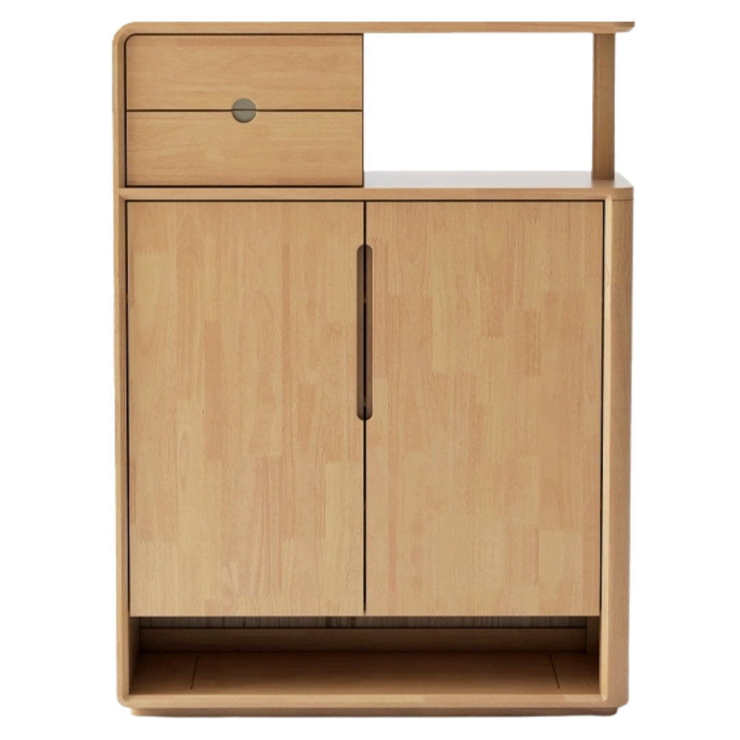 Oak Solid Wood, Solid Rubberwood Partition Entry Porch Shoe Cabinet