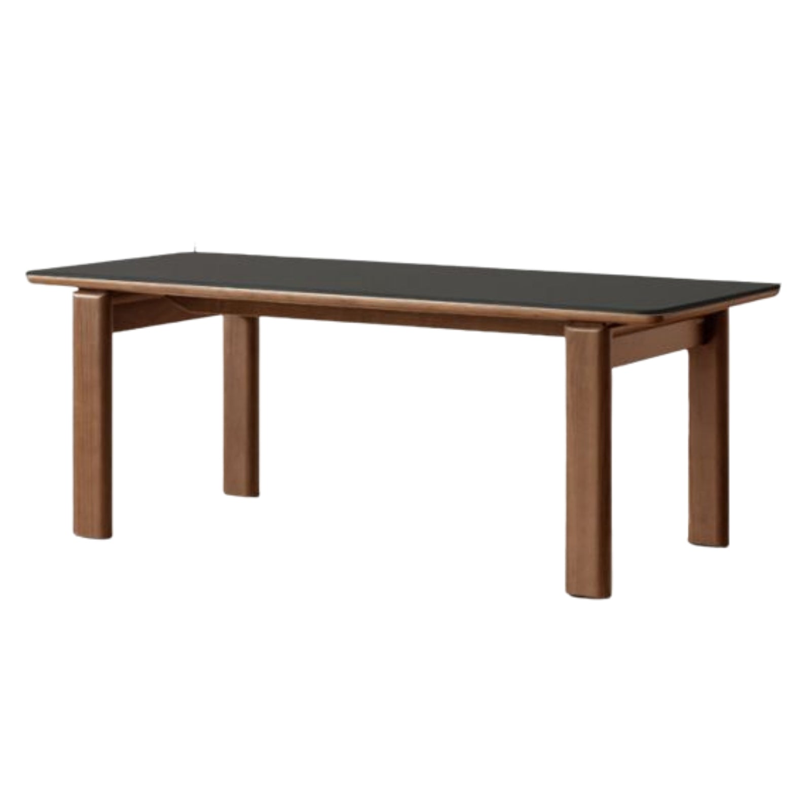 Black Walnut Solid Wood Dining Table Light Luxury Style