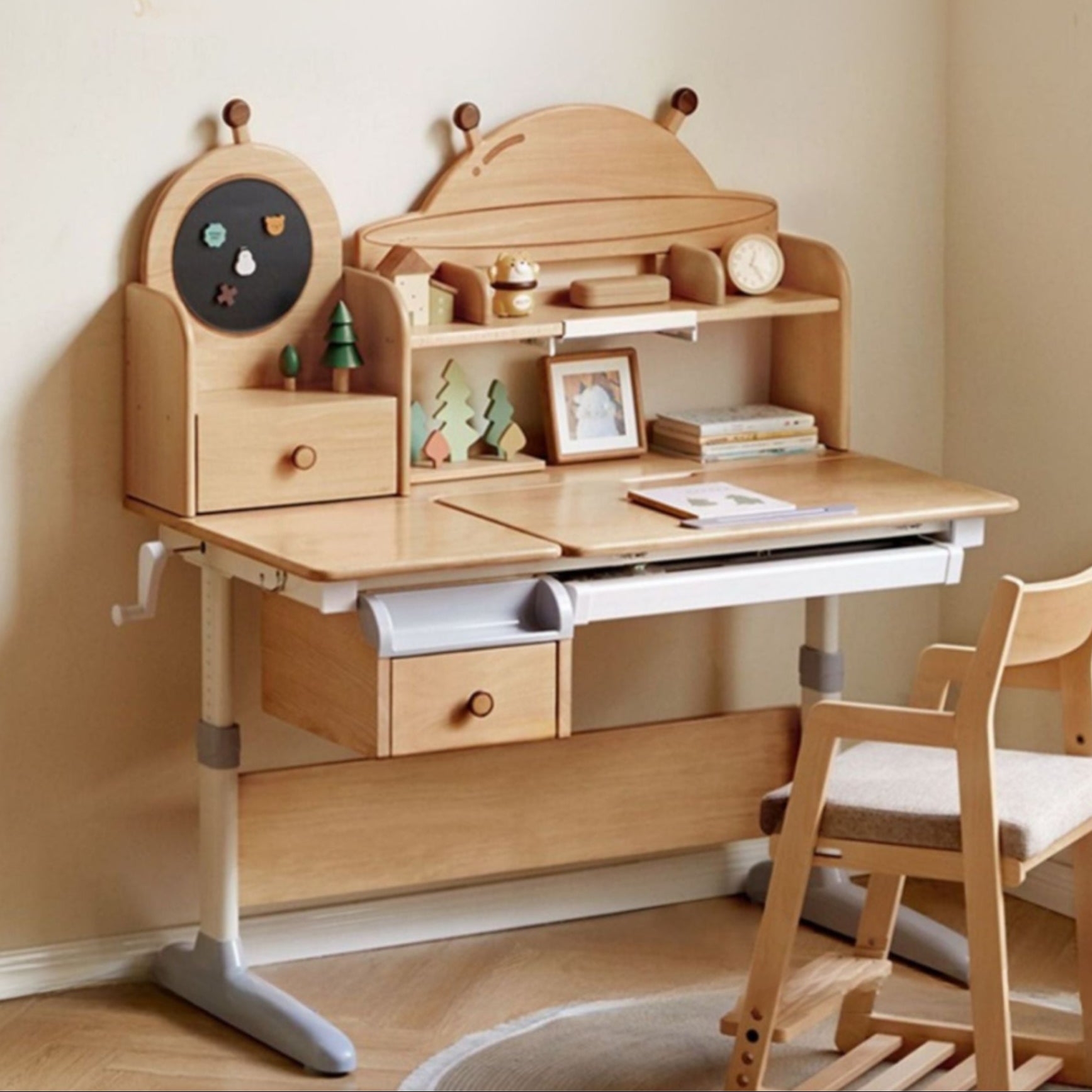 Beech Solid Wood Modern Bookshelf