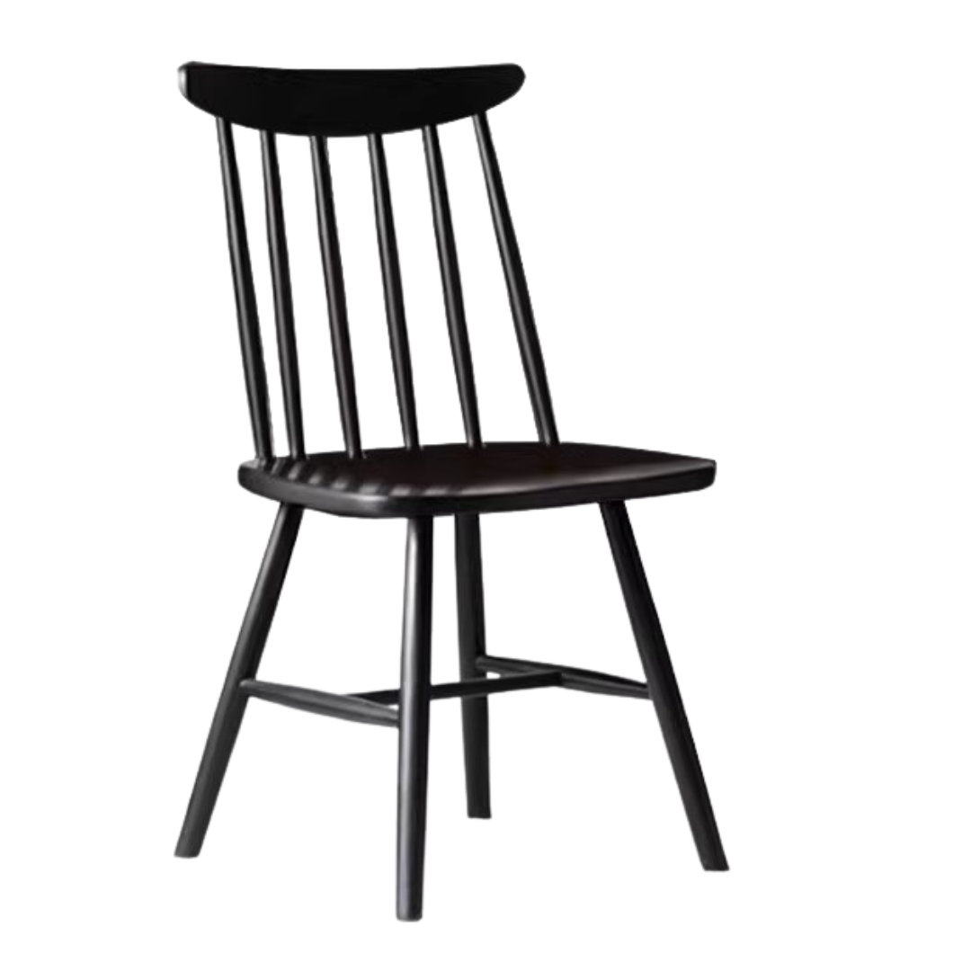 4 Pcs Oak Solid Wood Windsor Chair Smoked
