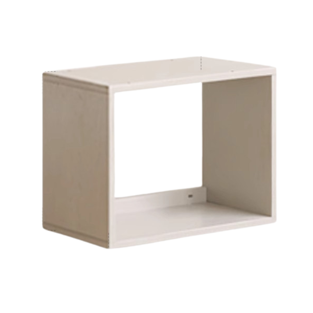 Oak Solid Wood Bookshelf Storage Rack Cream Style Full Wall Cabinet