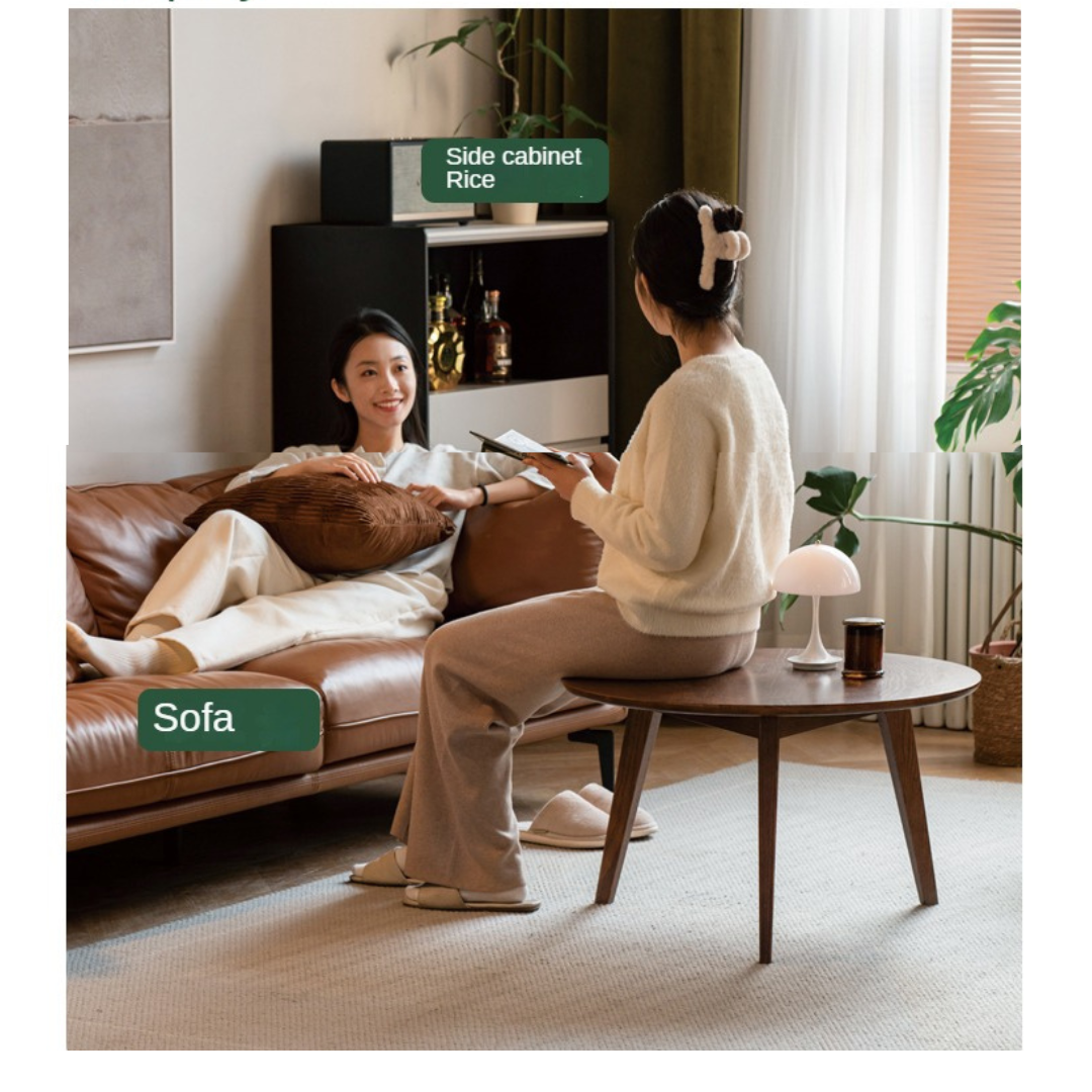 Oak, Rubberwood Solid Wood Side Table Combination