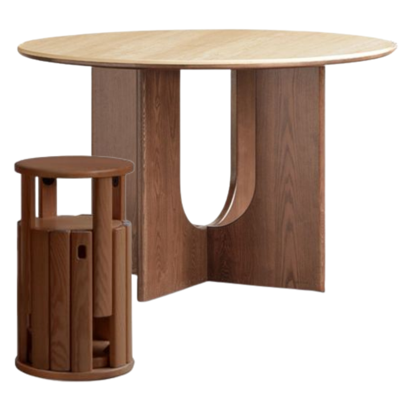 Ash Solid Wood Vintage Style Dining Table