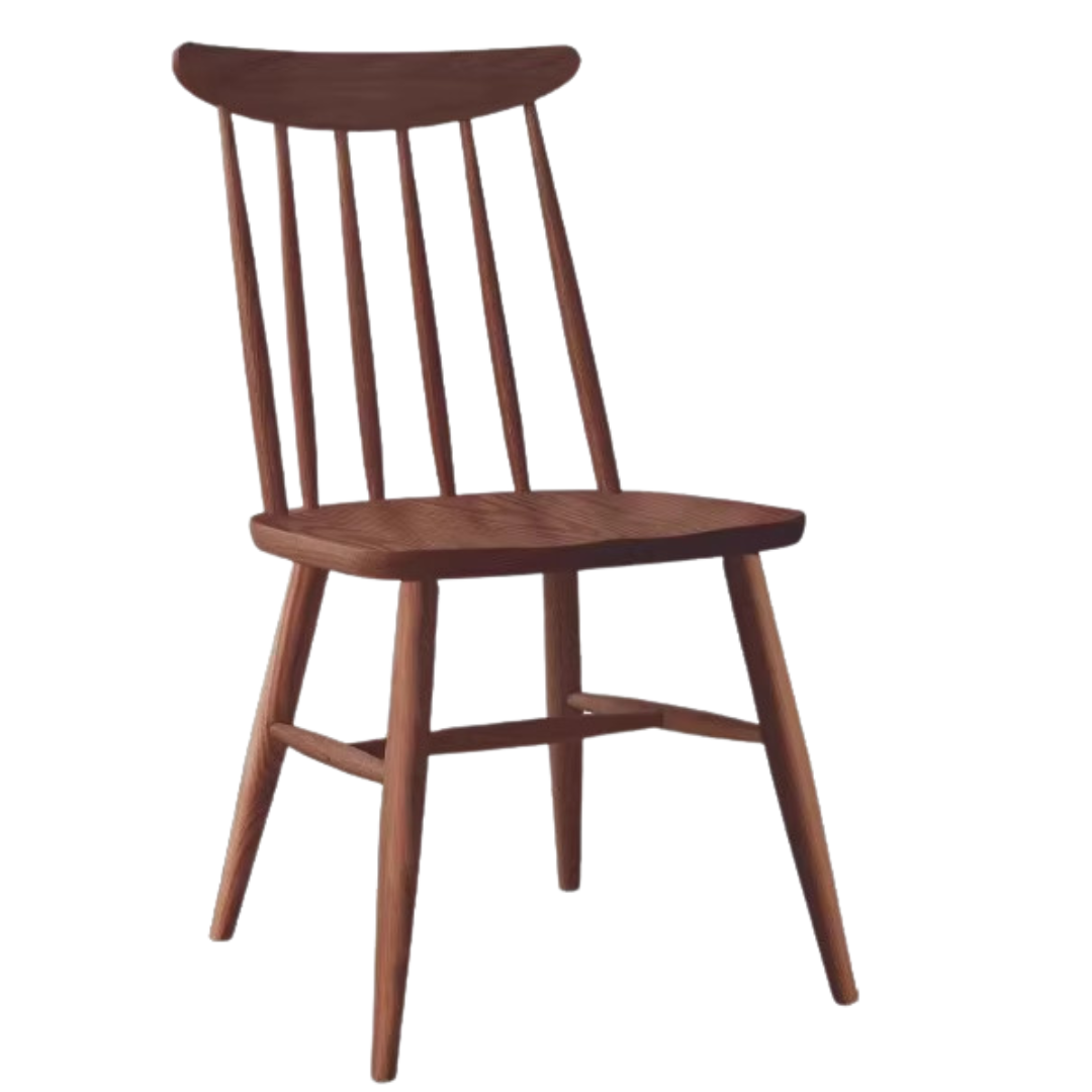 Black Walnut, Ash, Oak, Cherry, Beech Solid Wood Windsor Chair 4 Pcs Set