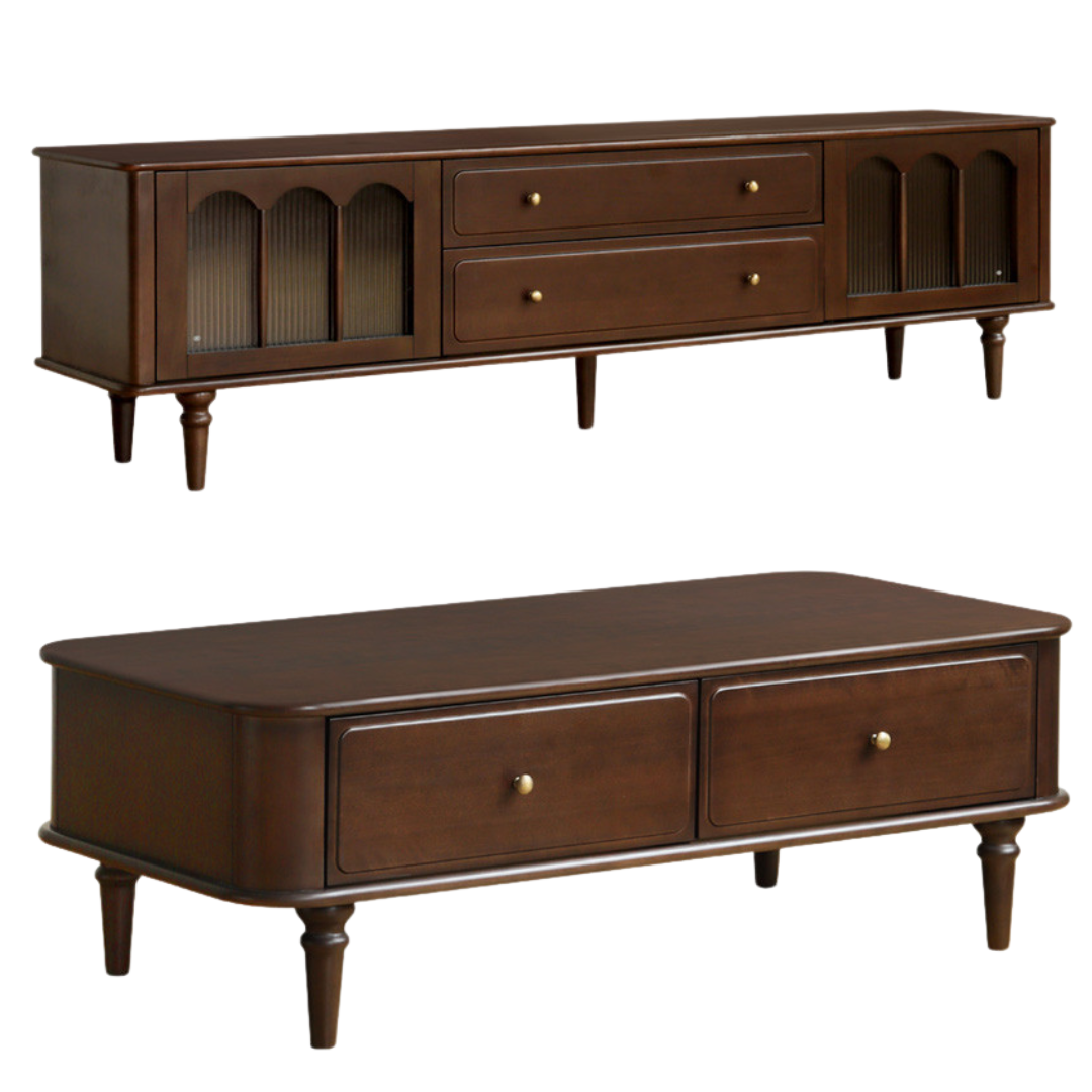 Poplar Solid Wood American Style TV Cabinet.