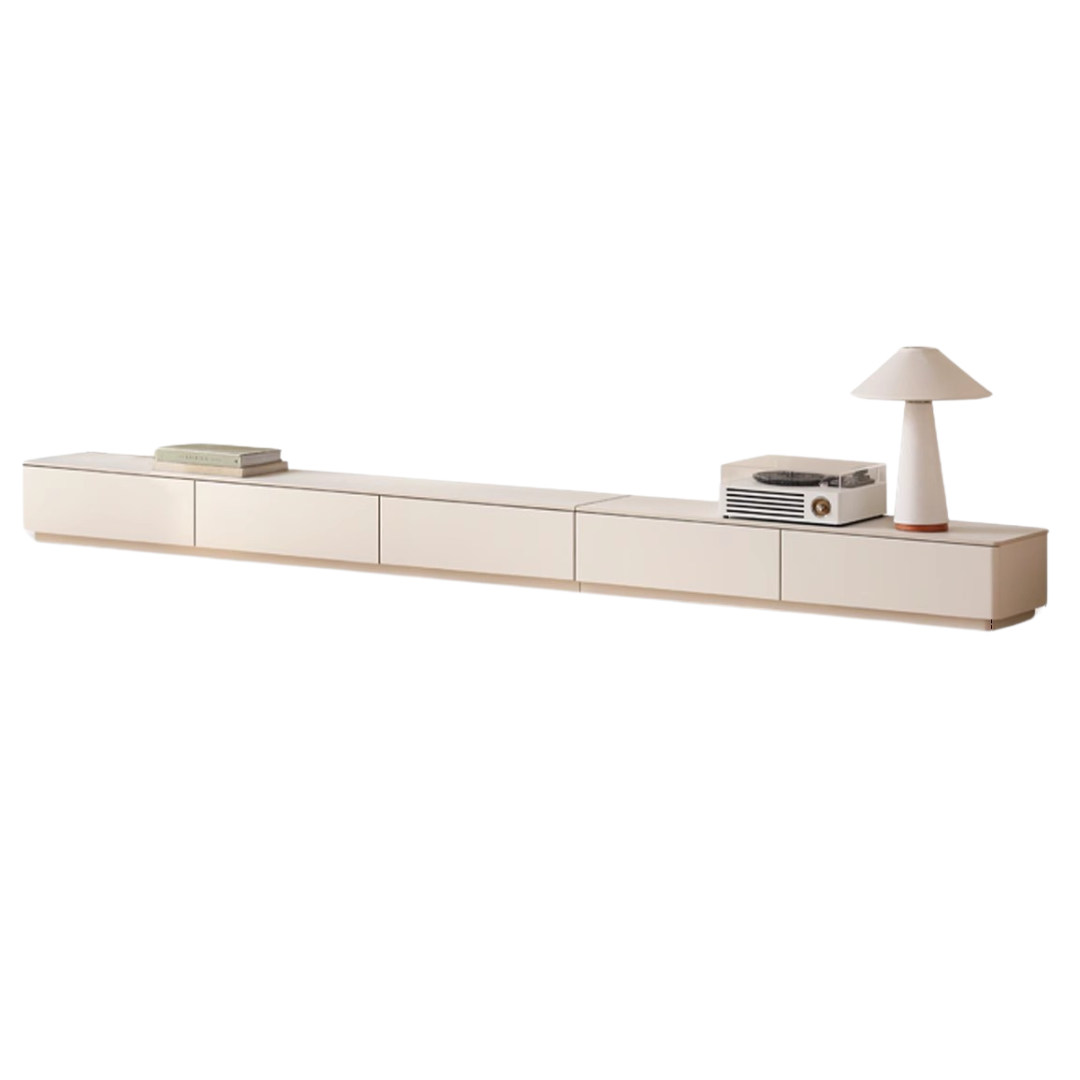 Solid RubberWood Floor Rock Plate TV Cabinet.