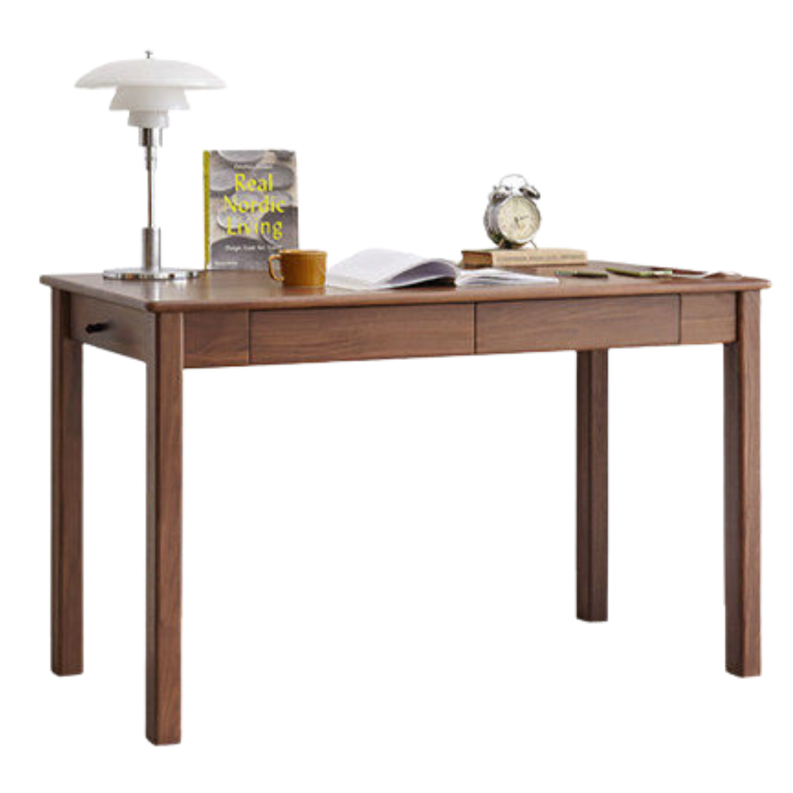 Black Walnut, Ash Solid Wood Modern Writing Desk
