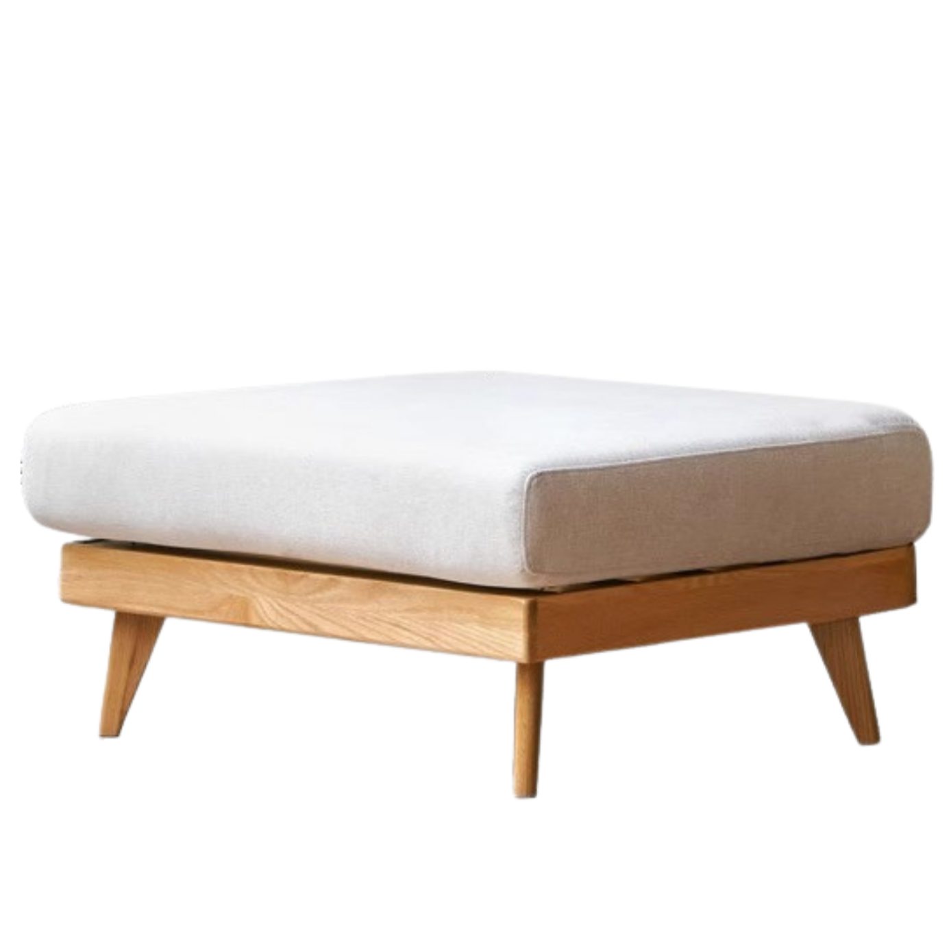 Black Walnut, Oak, Ash Solid Wood Footstool Small Fabric Stool