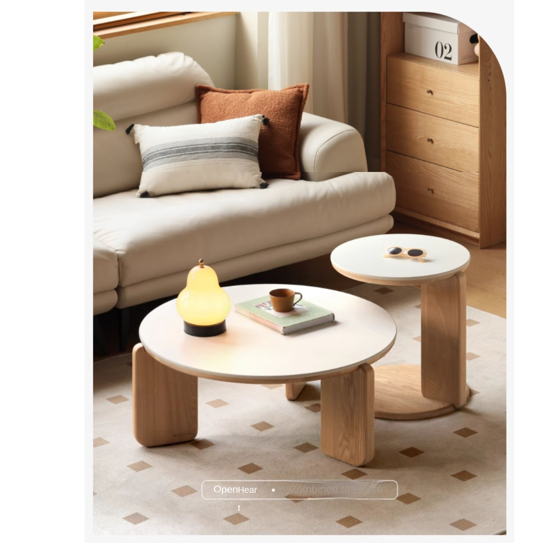 Oak, Ash, Poplar Solid Wood Slate Coffee Table