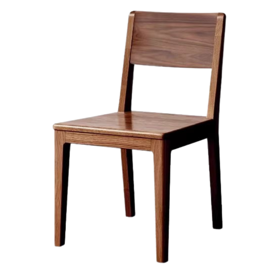 Black Walnut, Ash, Oak, Beech Solid wood, Solid RubberWood - Dining Chair Modern 4 pcs set