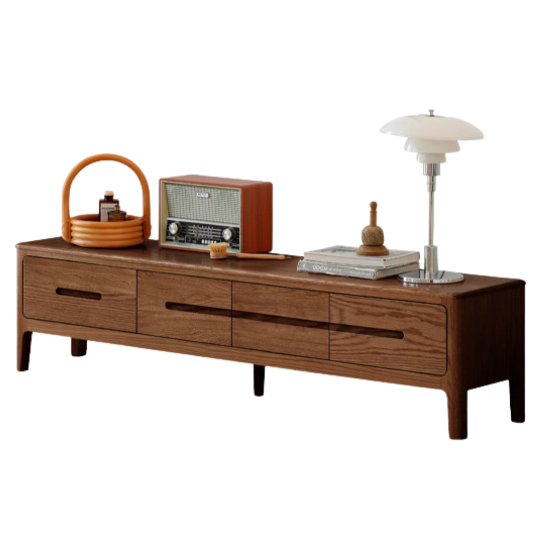 Oak Solid Wood Nordic TV Cabinet.