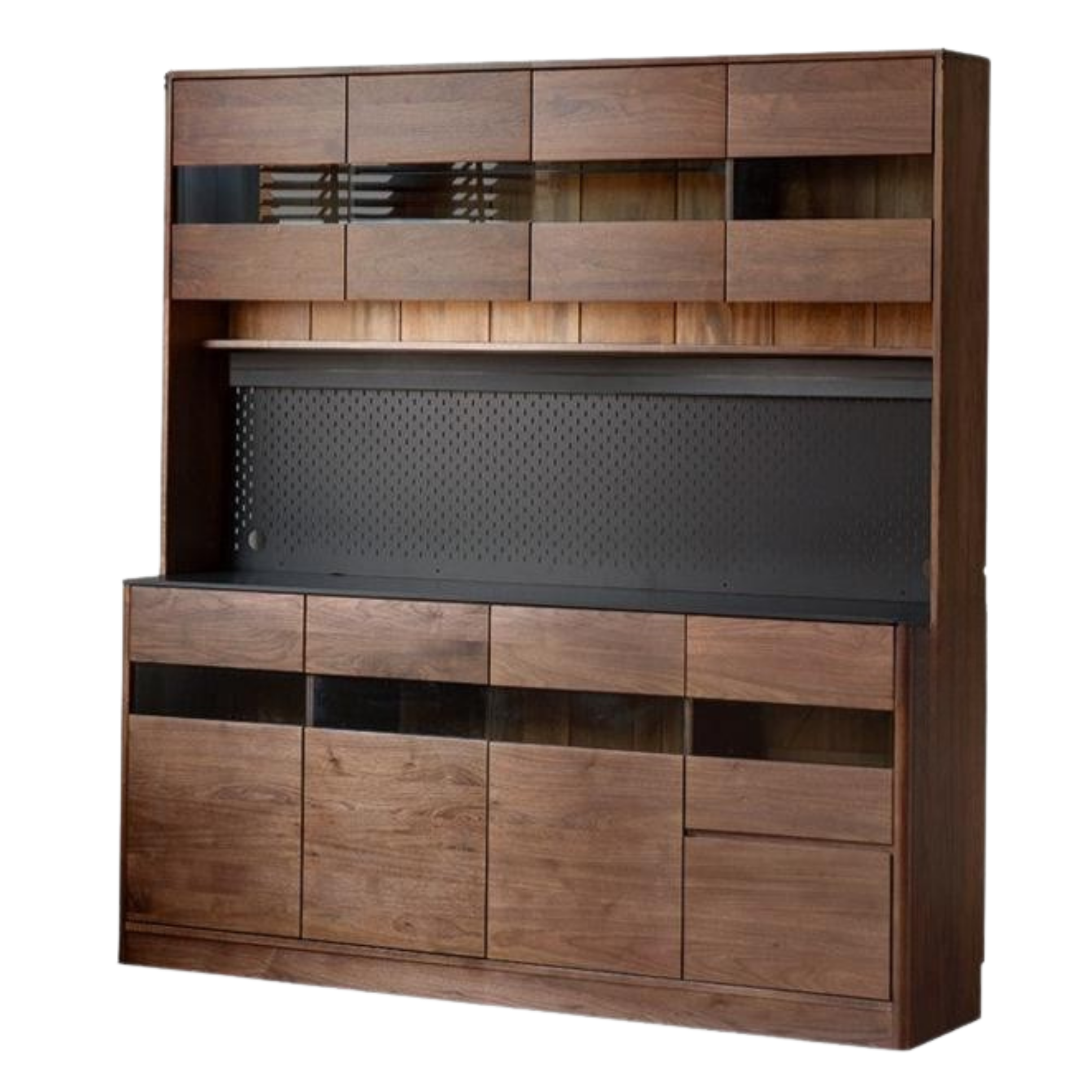 Black Walnut Solid Wood Rock Board Dining Sideboard