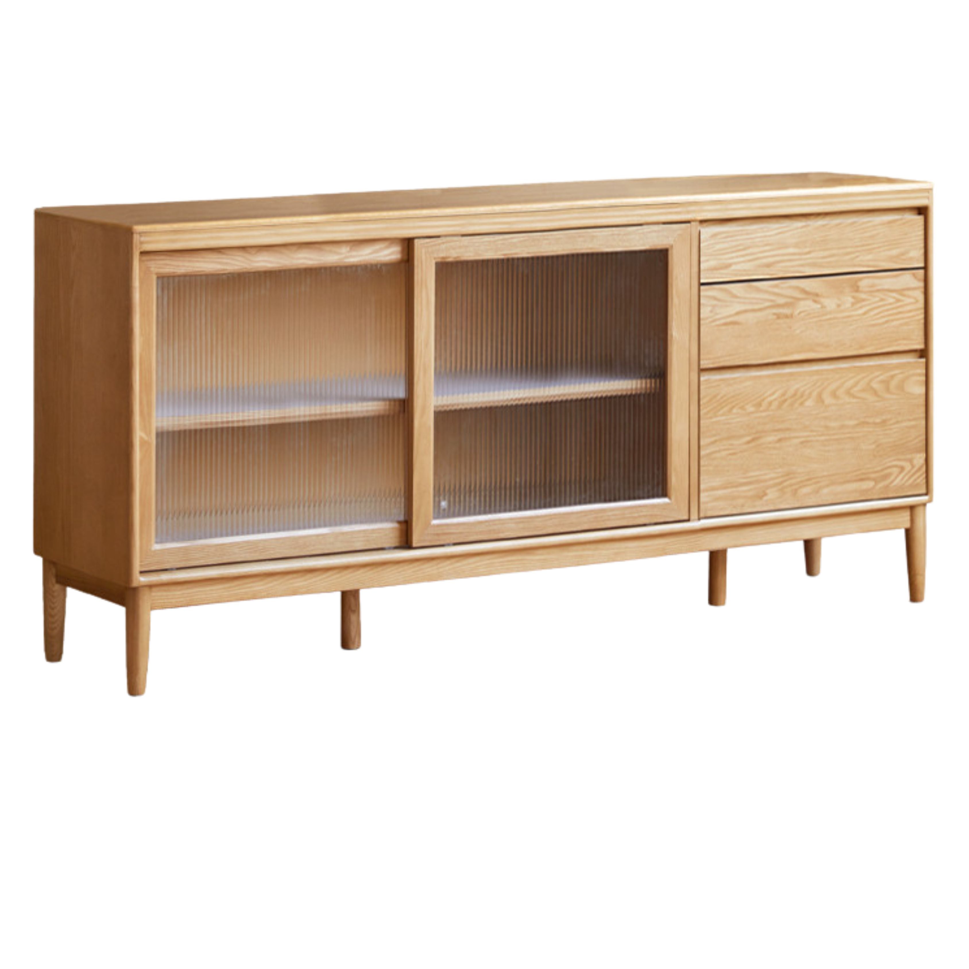 Oak, Ash Solid Wood Large Capacity Storage Sideboard