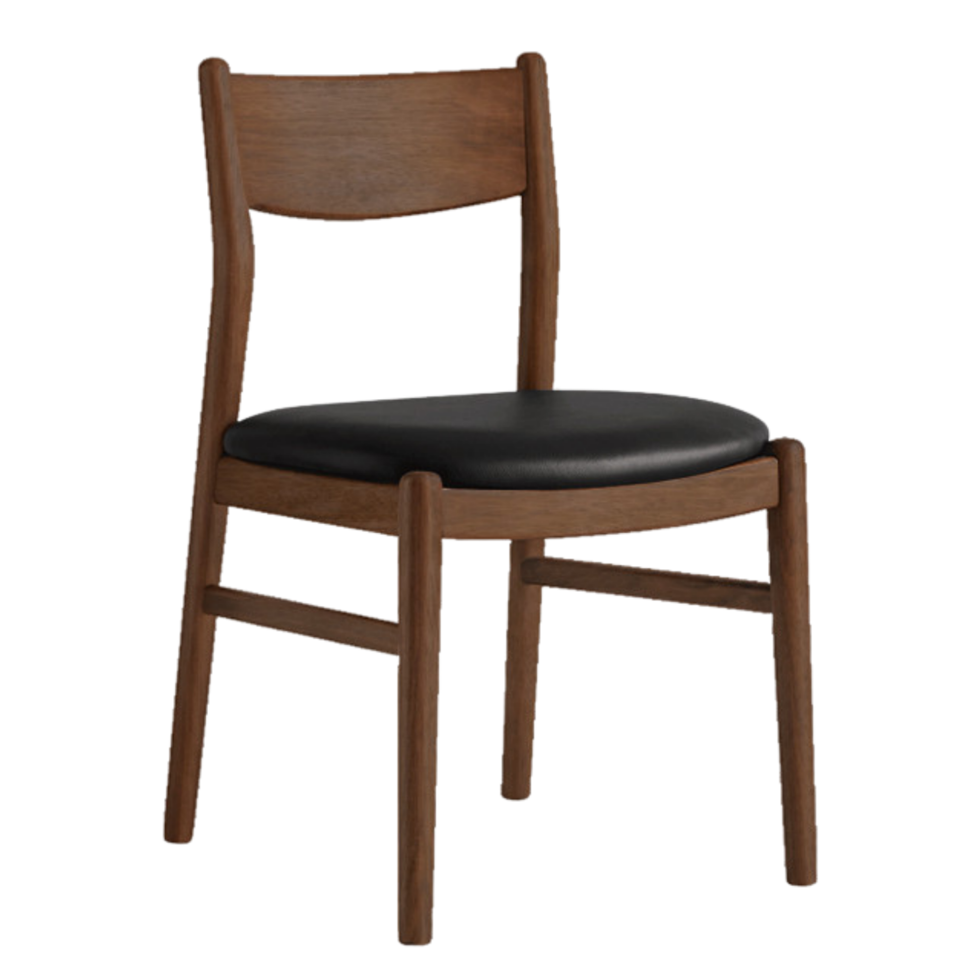 4 pcs Black Walnut, Ash, Oak, Beech, Sandalwood Solid Wood Dining Chair Retro