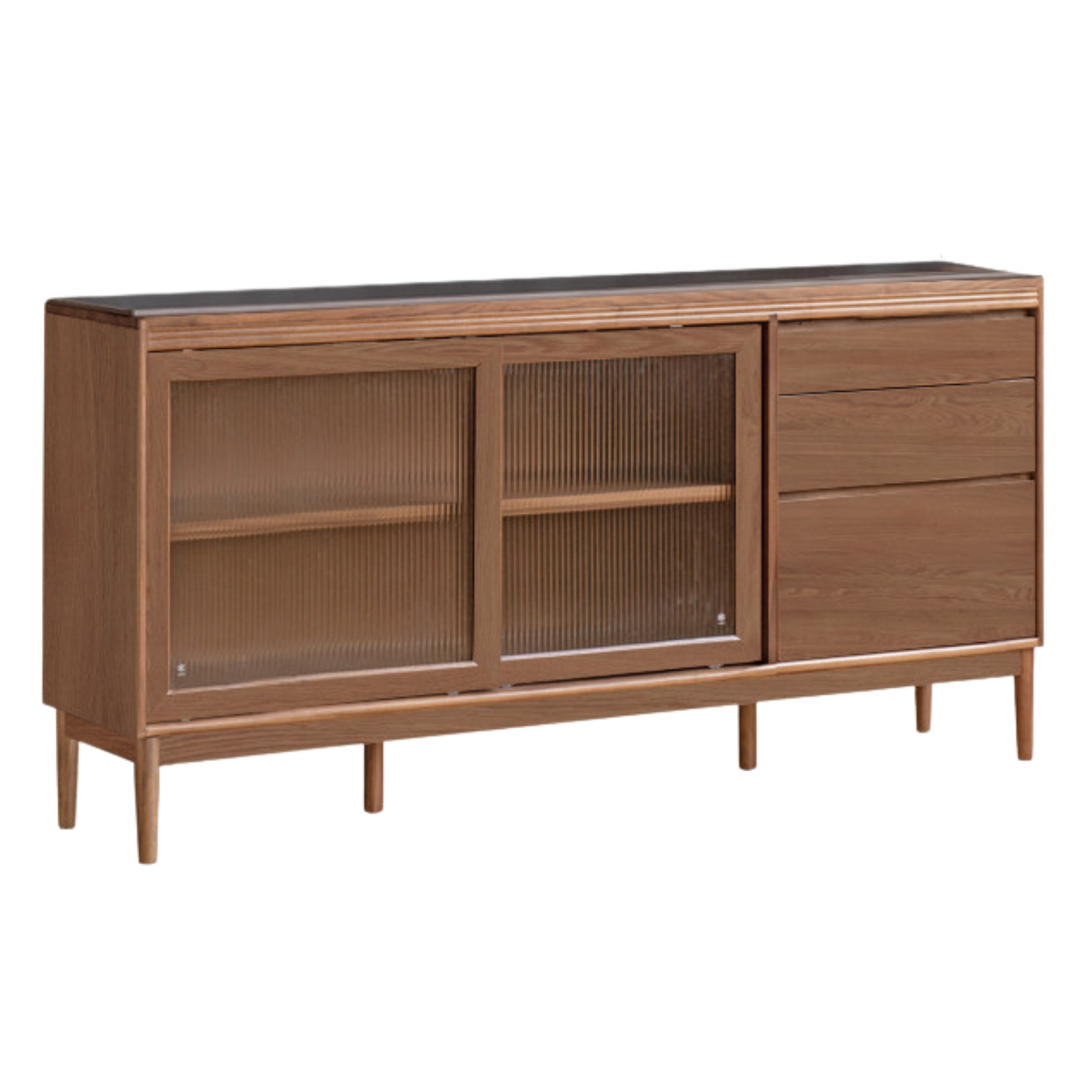 Black Walnut, Oak, Sandalwood, Ash, White Ash Solid Wood Rock Board Sideboard