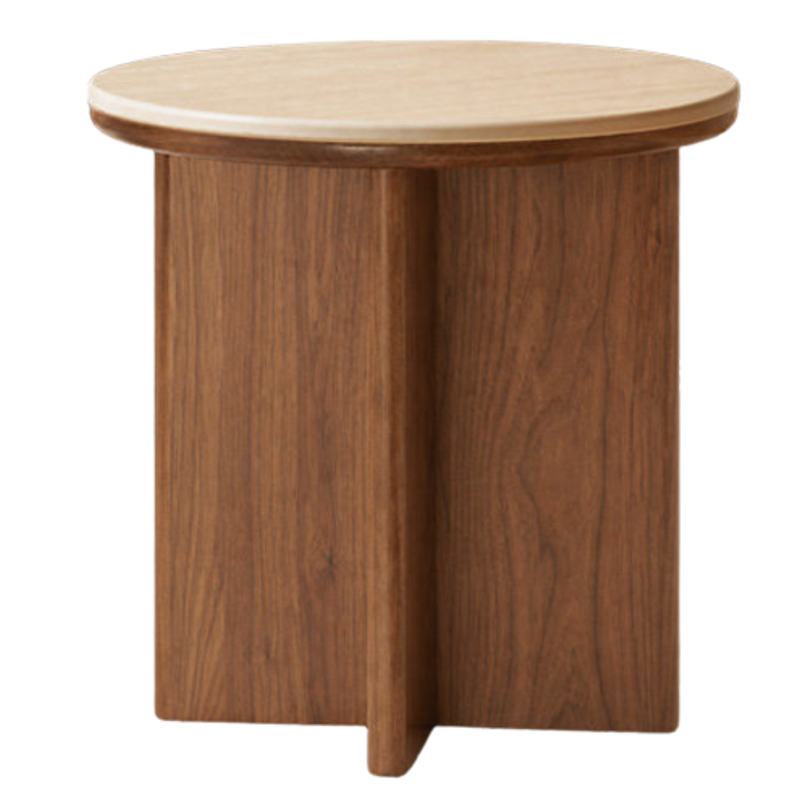 Oak, Black Walnut, Ash Solid Wood Italian Light Luxury Style Slab Round Table