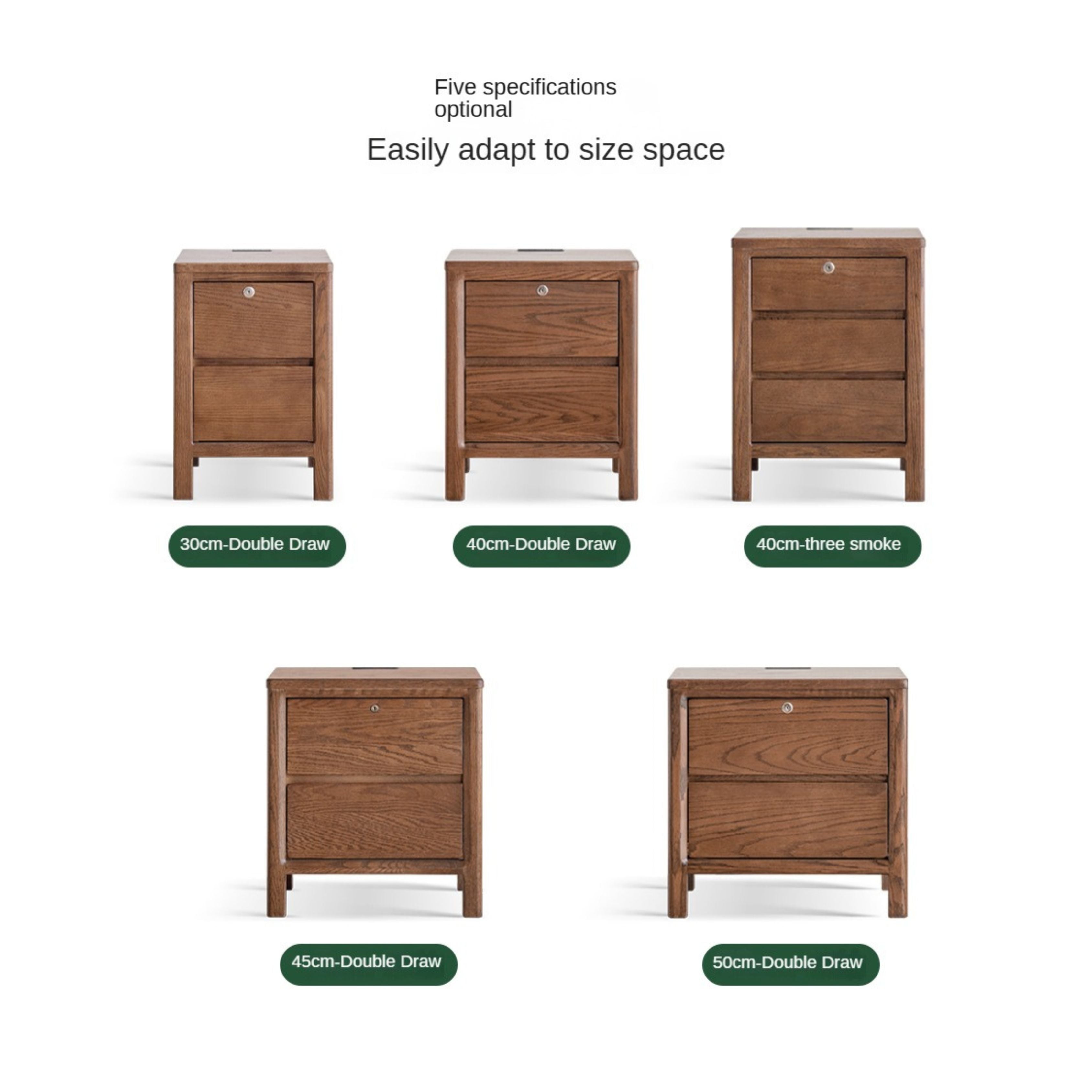 Oak Solid Wood Nordic Nightstand