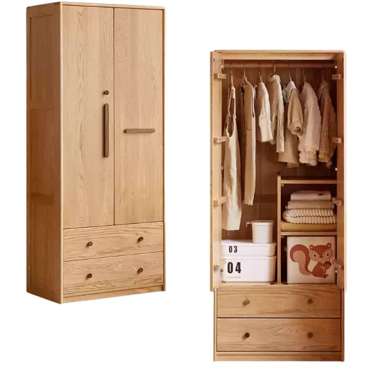 Oak Solid Wood Children's Wardrobe