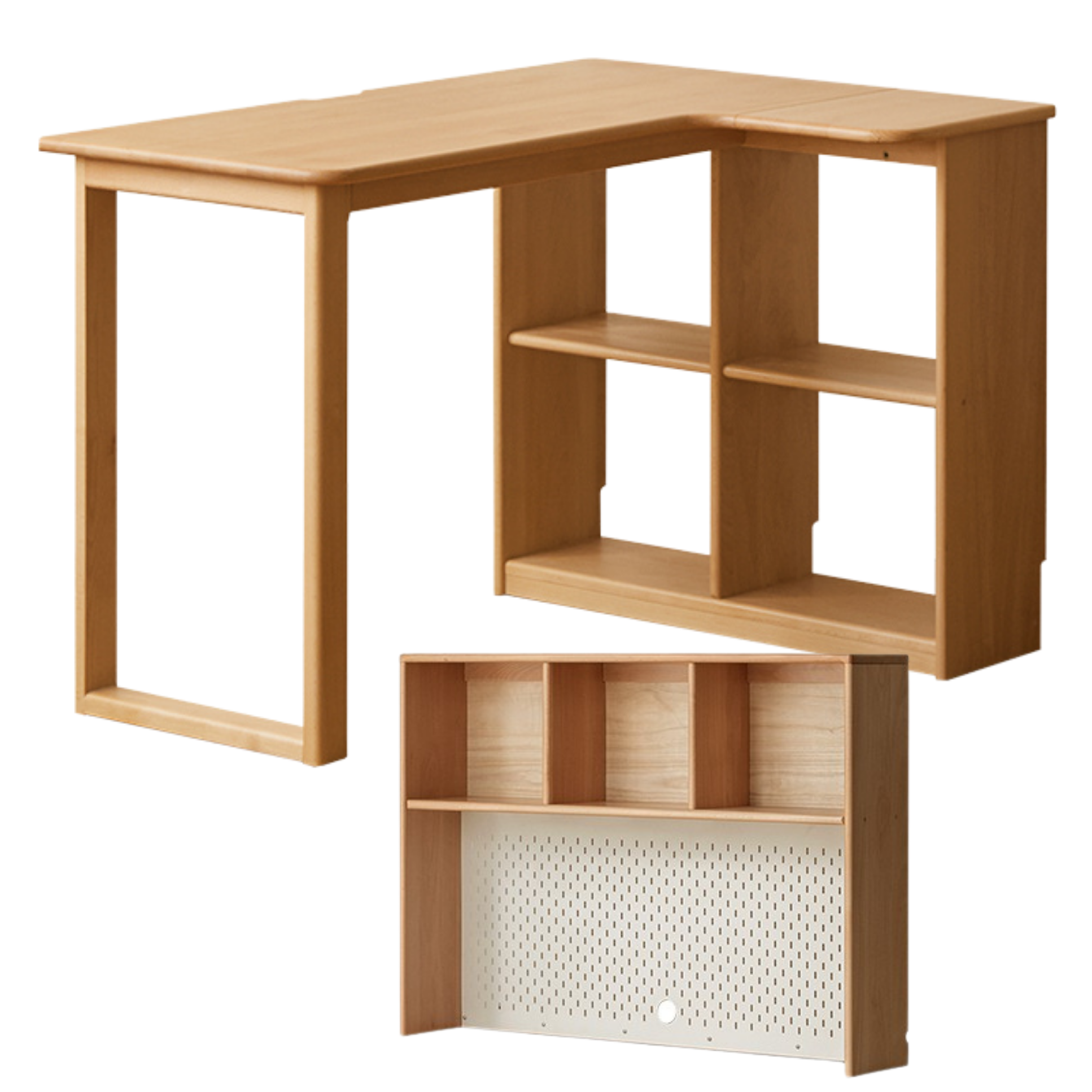 Beech Solid Wood Kids Corner Desk