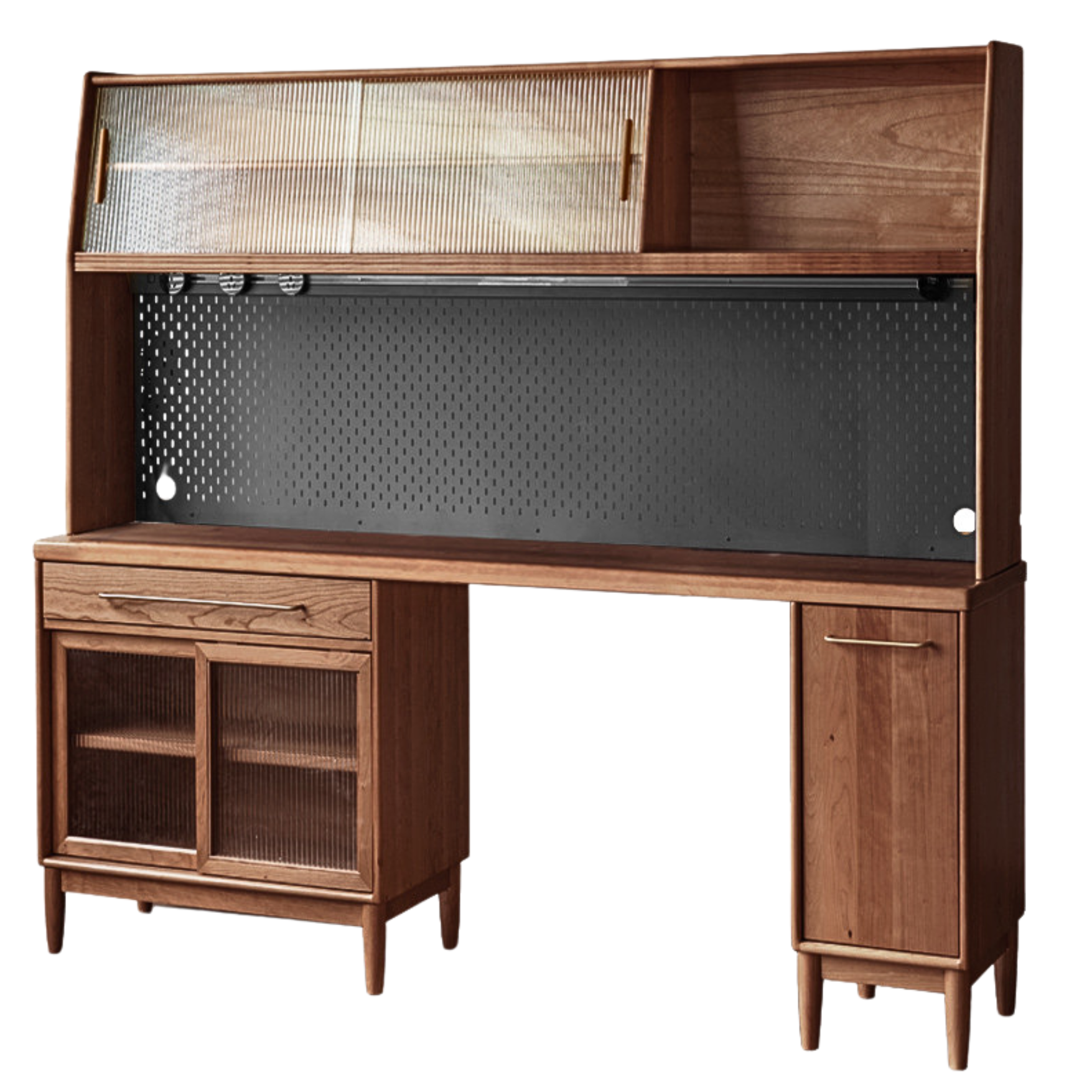 Cherry, Oak Solid Wood, Solid RubberWood Japanese Style Buffet Cabinet