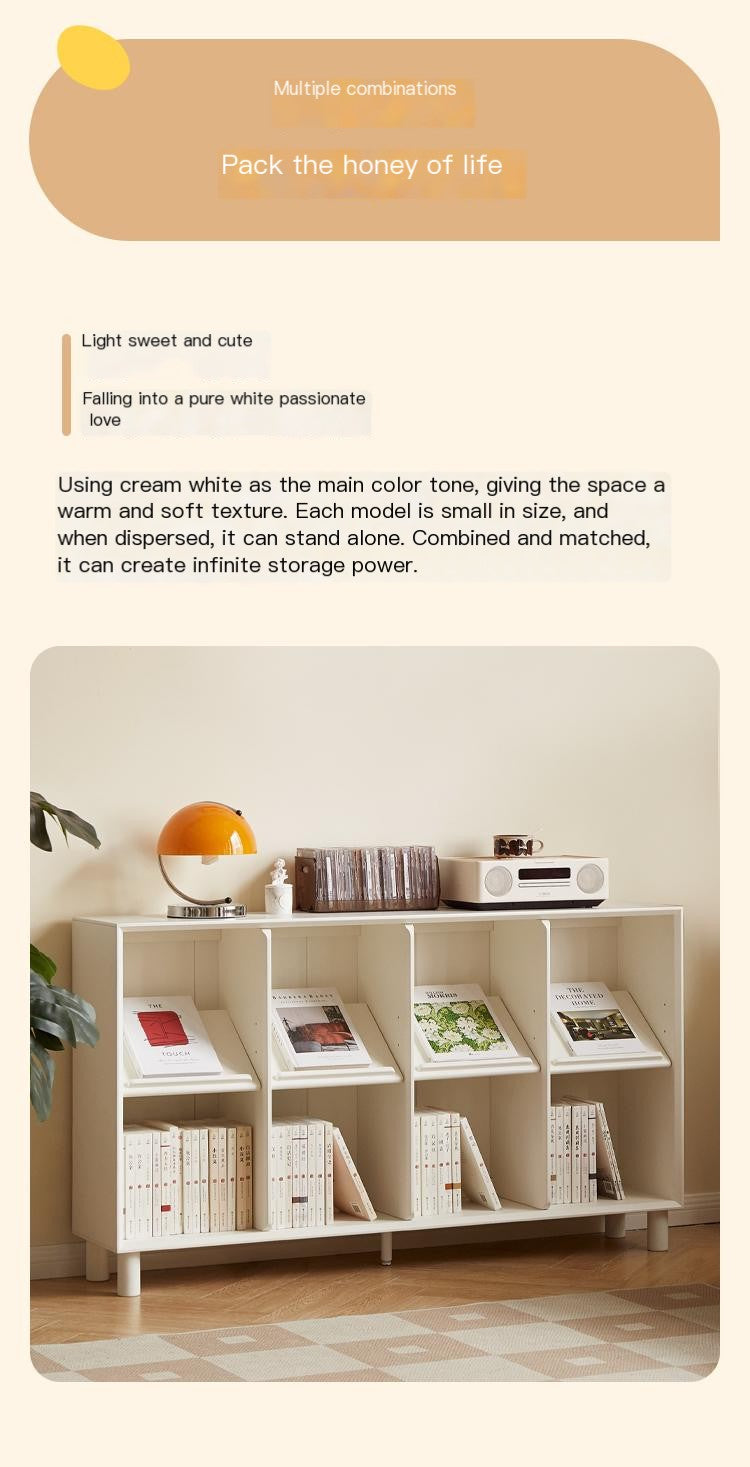 Rubber Solid Wood Modern Bookcase.