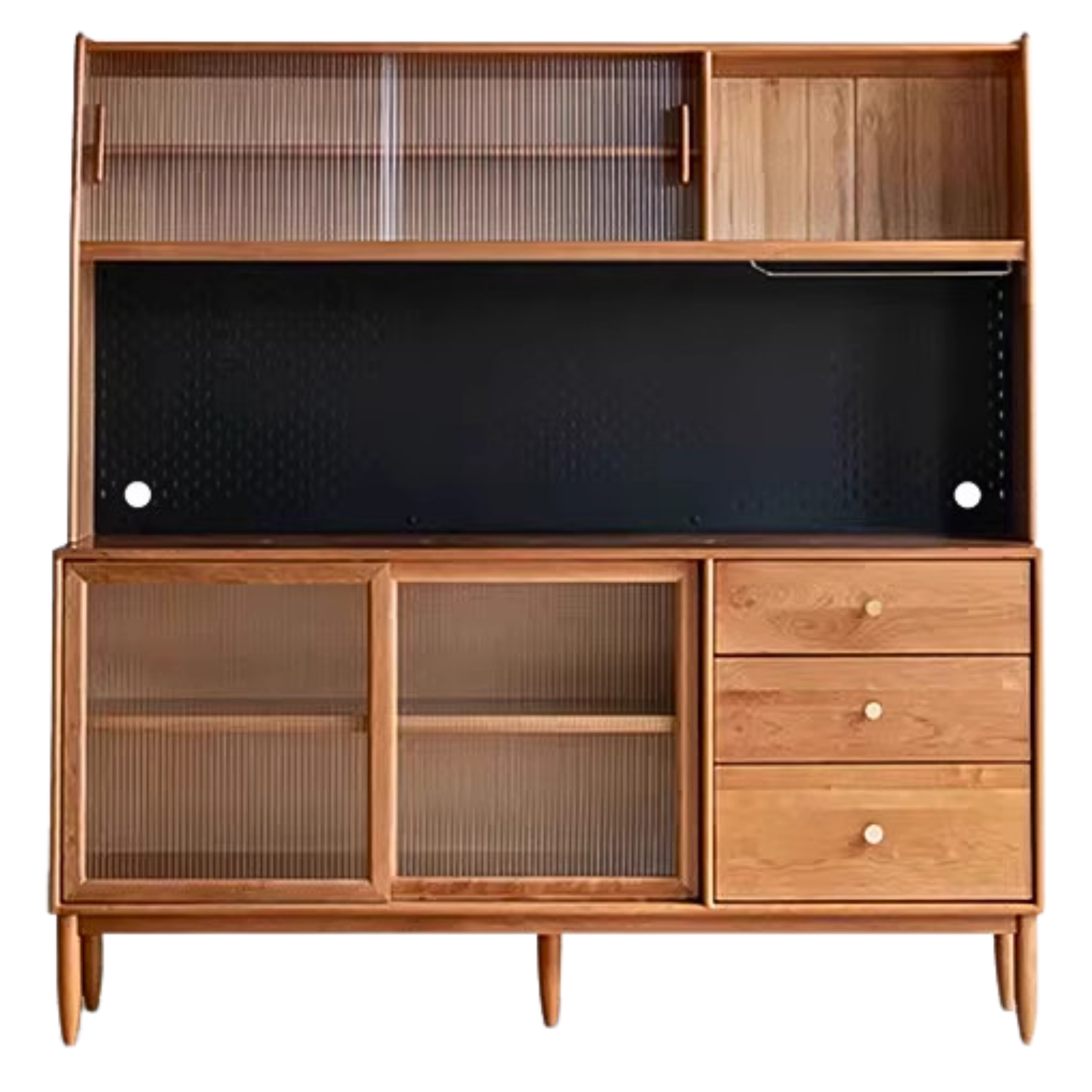 Cherry Solid Wood Sideboard High Cabinet Multi-Functional Buffet