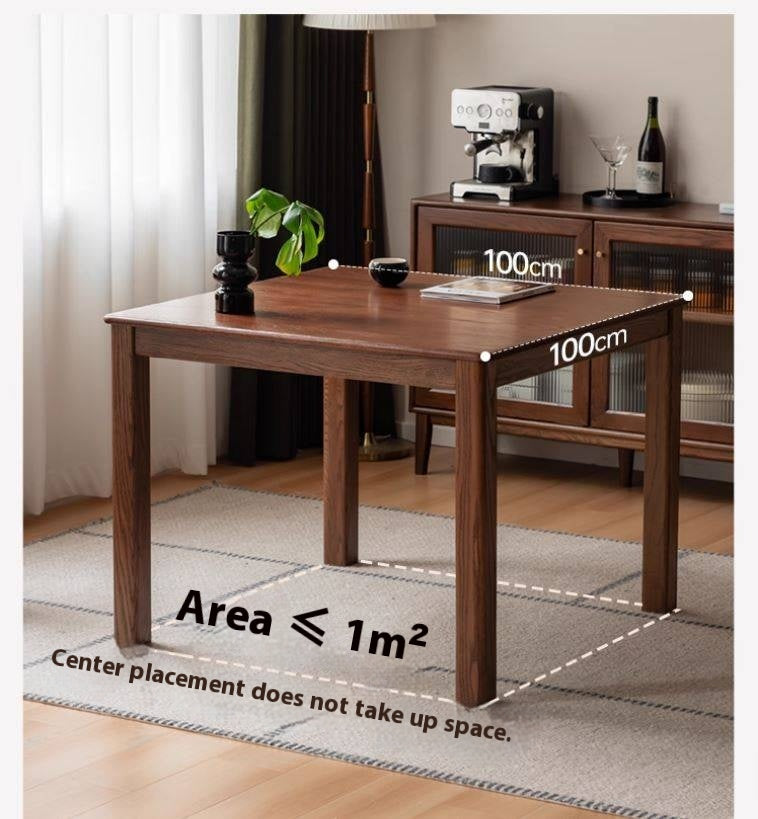 Oak Solid Wood Square Dining Table