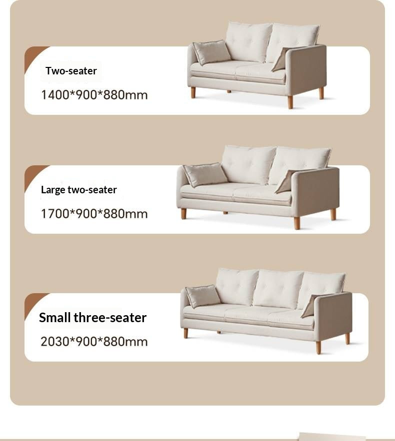 Track Arm Loveseat with Tufted Back Cushions and Tapered Wood Legs