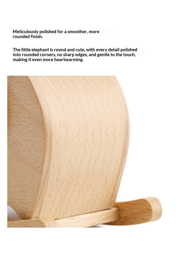 Beech, Black Walnut Solid Wood Elephant Pen Holder