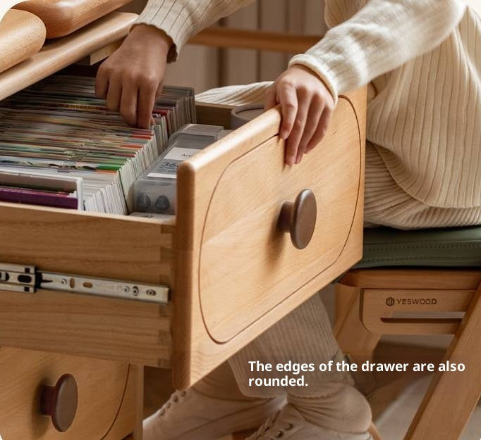 Beech Solid Wood Сhildren's Double Desk