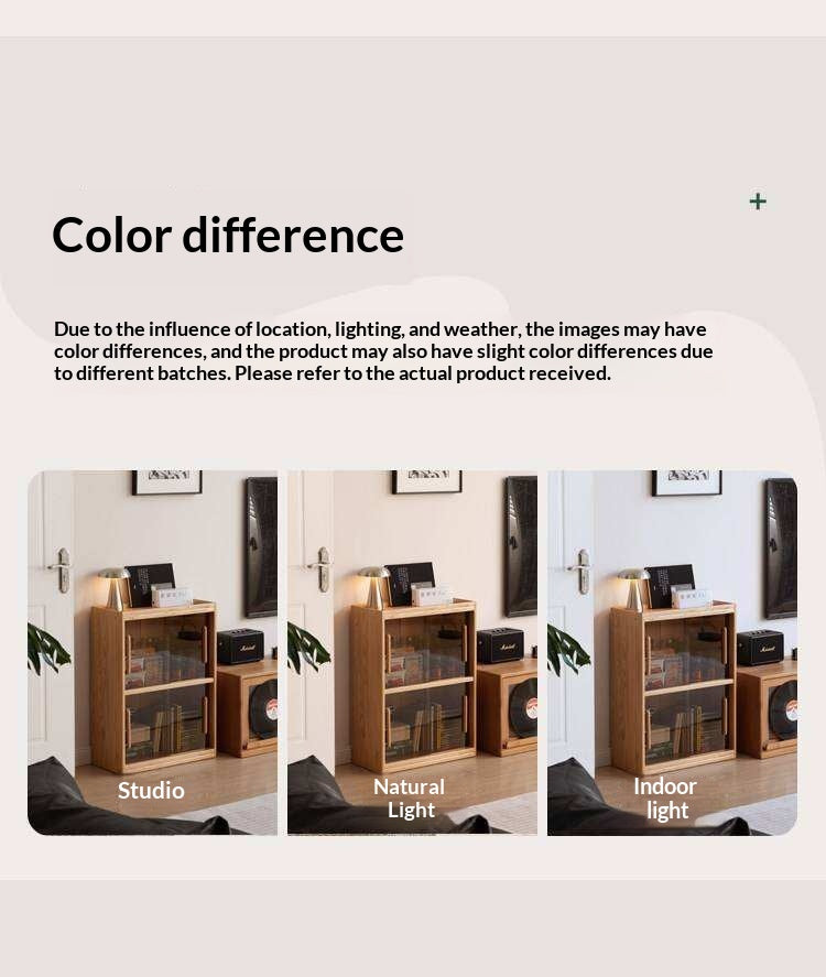 Oak Solid Wood Modern Minimalist Low Bookcase and Storage Cabinet