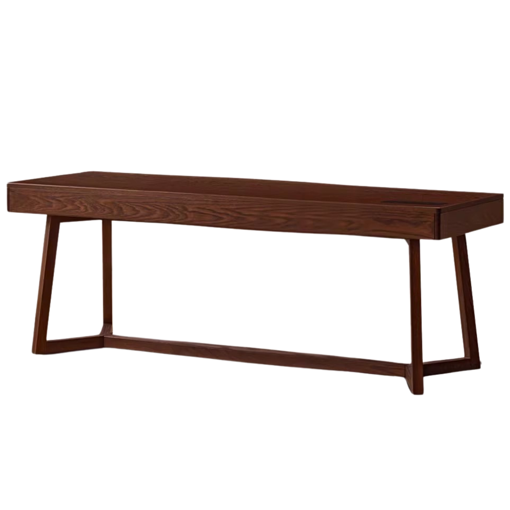 Black Walnut, Oak Solid Wood Italian Light Luxury Office Desk