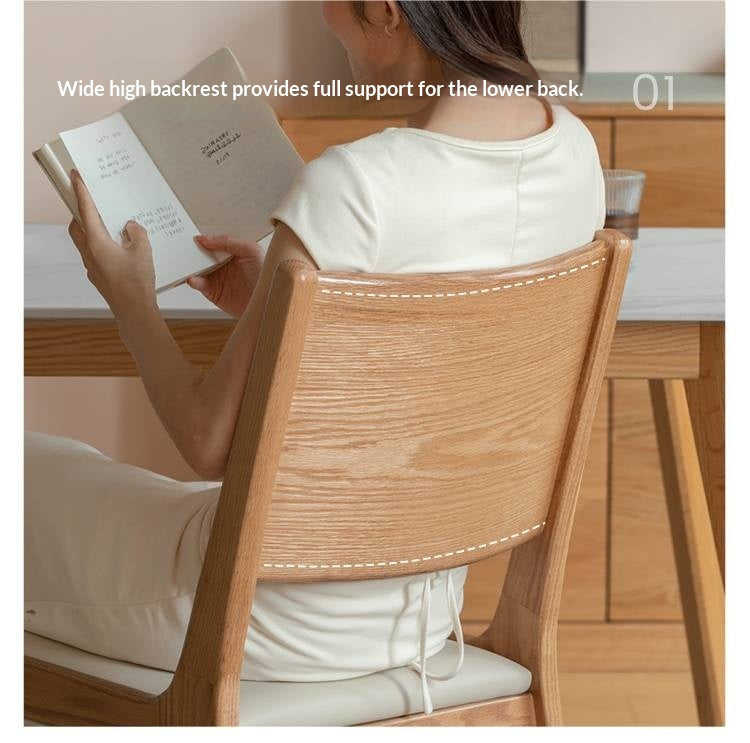 4 pcs -Oak Solid Wood Dining Chair Modern Style