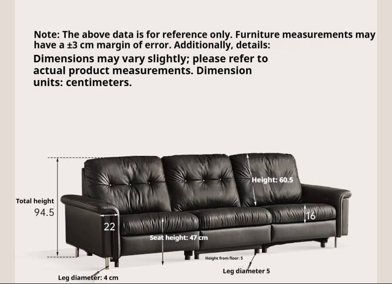 Genuine Leather Zero-Wall Power Recliner Sofa