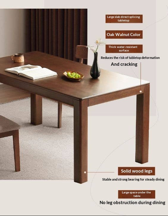 Solid Longan Hardwood Dining Table