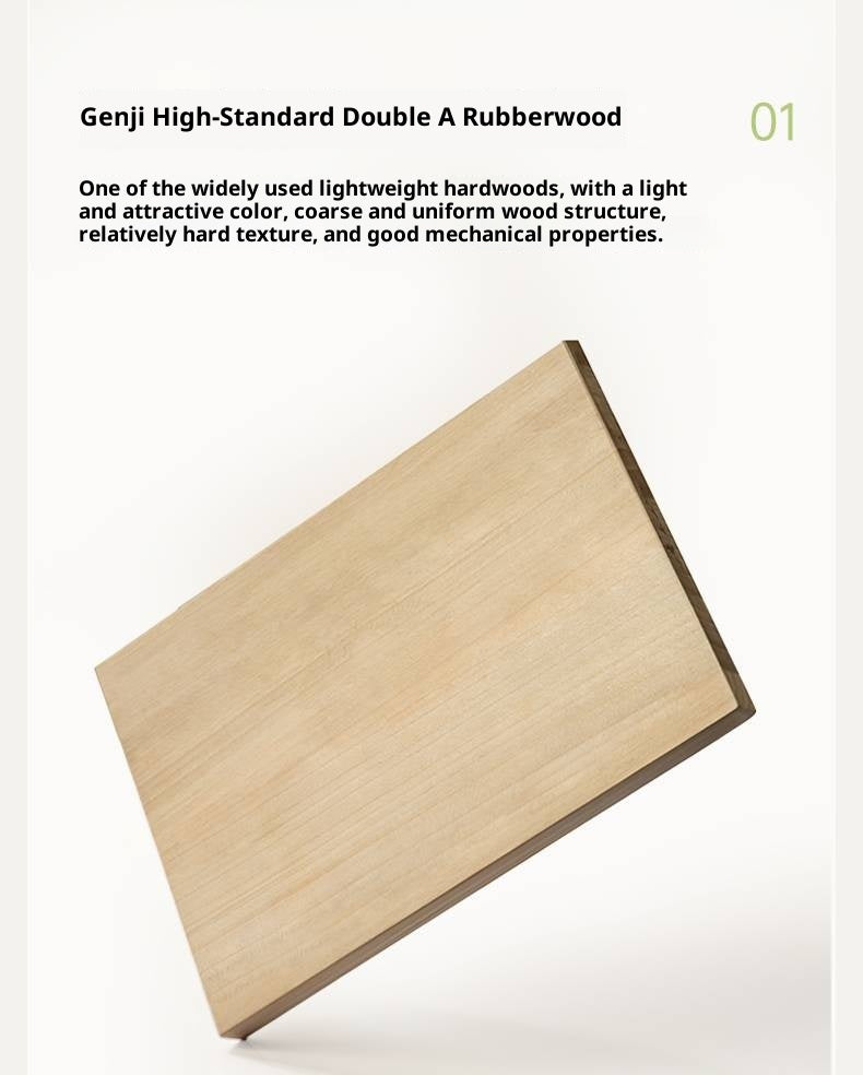 Solid Rubberwood Cream-Style Bookcase