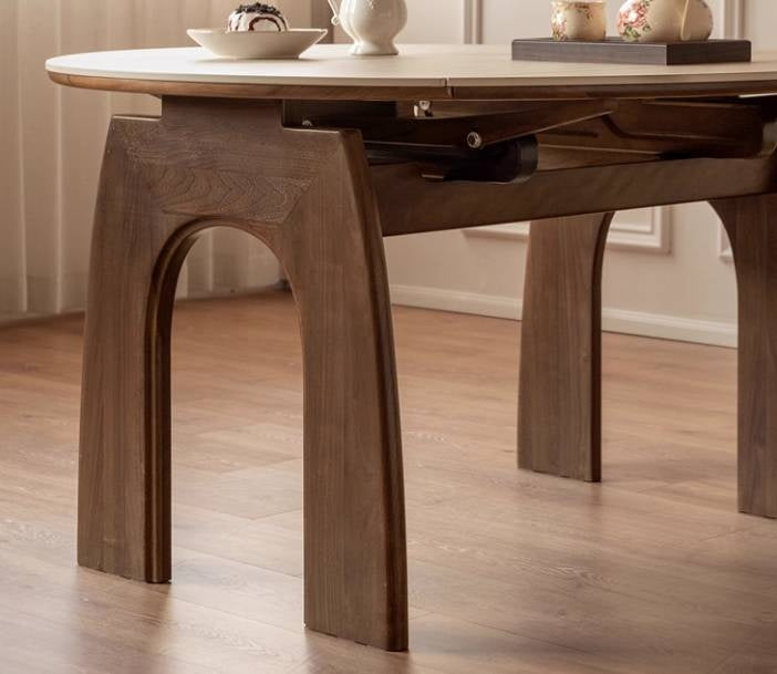 Black Walnut Solid Wood Round Dining Table